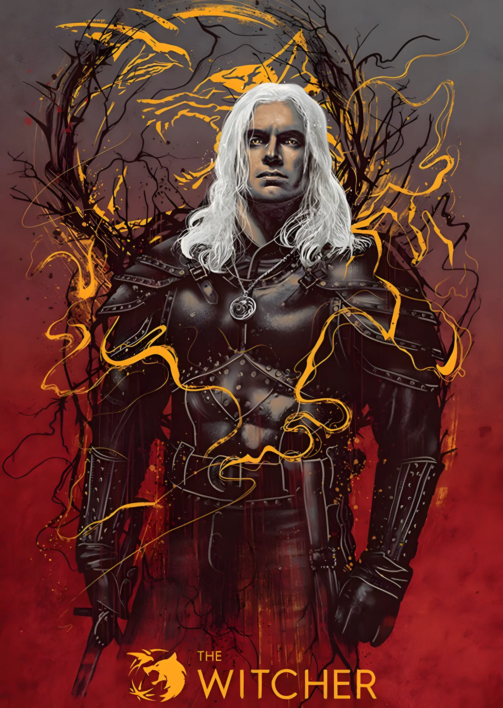 The Witcher: Geralt of Rivia metal tablo