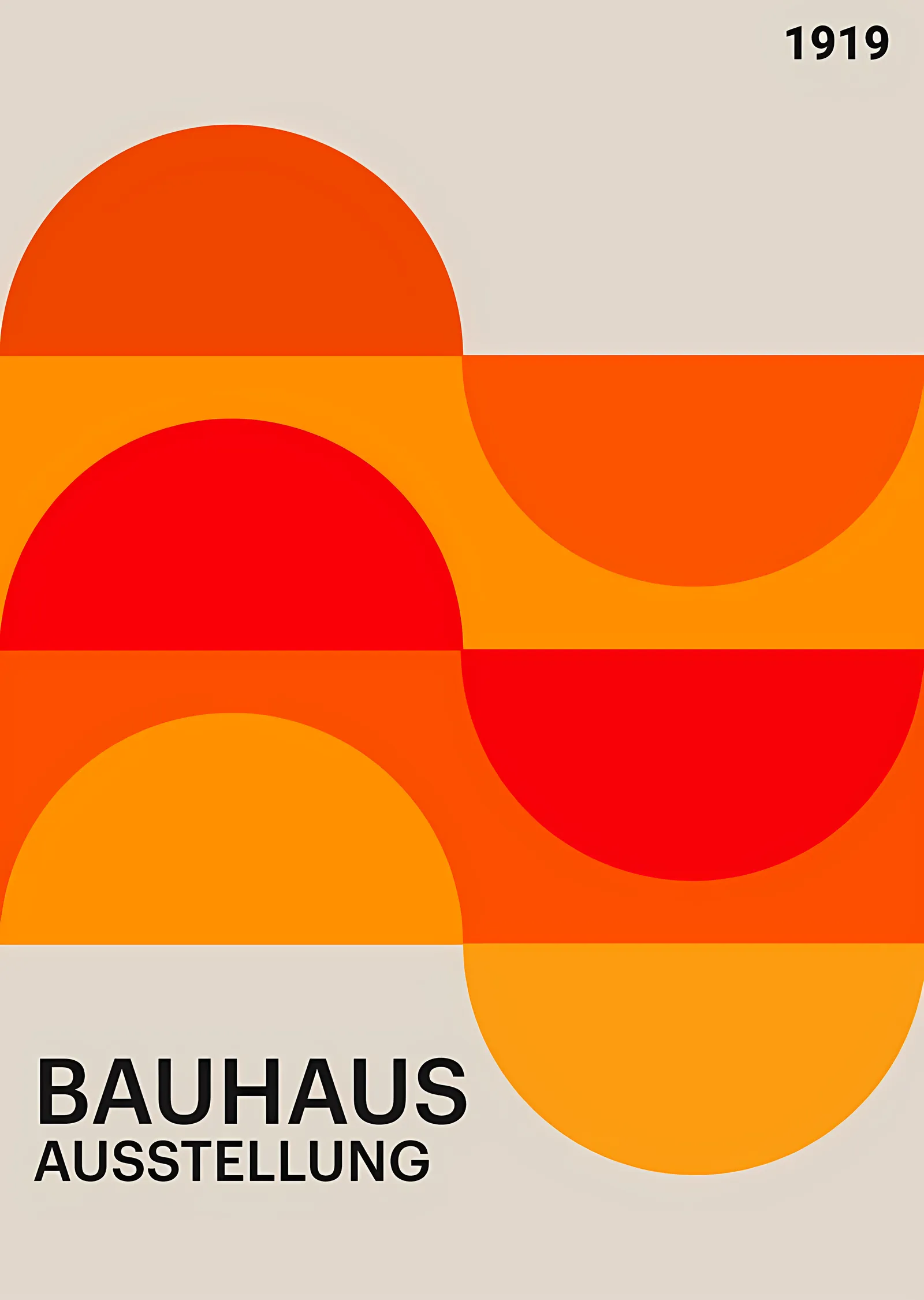 Bauhaus Ausstellung 1919 metal tablo