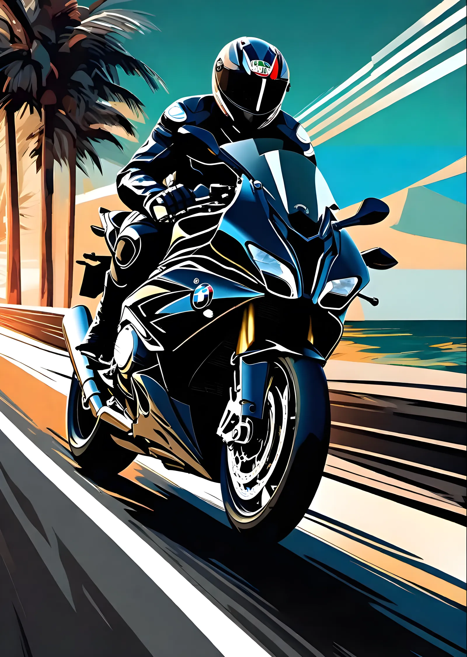 BMW S 1000 RR - Sahil Yolu metal tablo