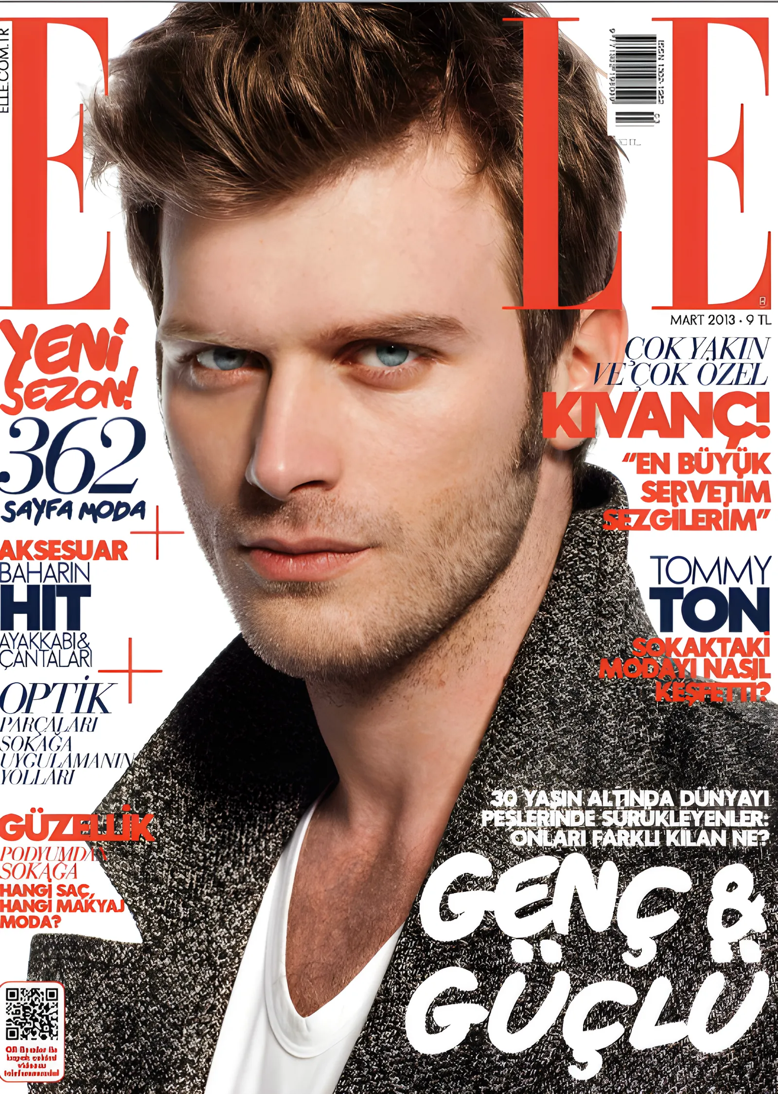 Kıvanç Tatlıtuğ: Elle Türkiye Mart 2013 metal tablo
