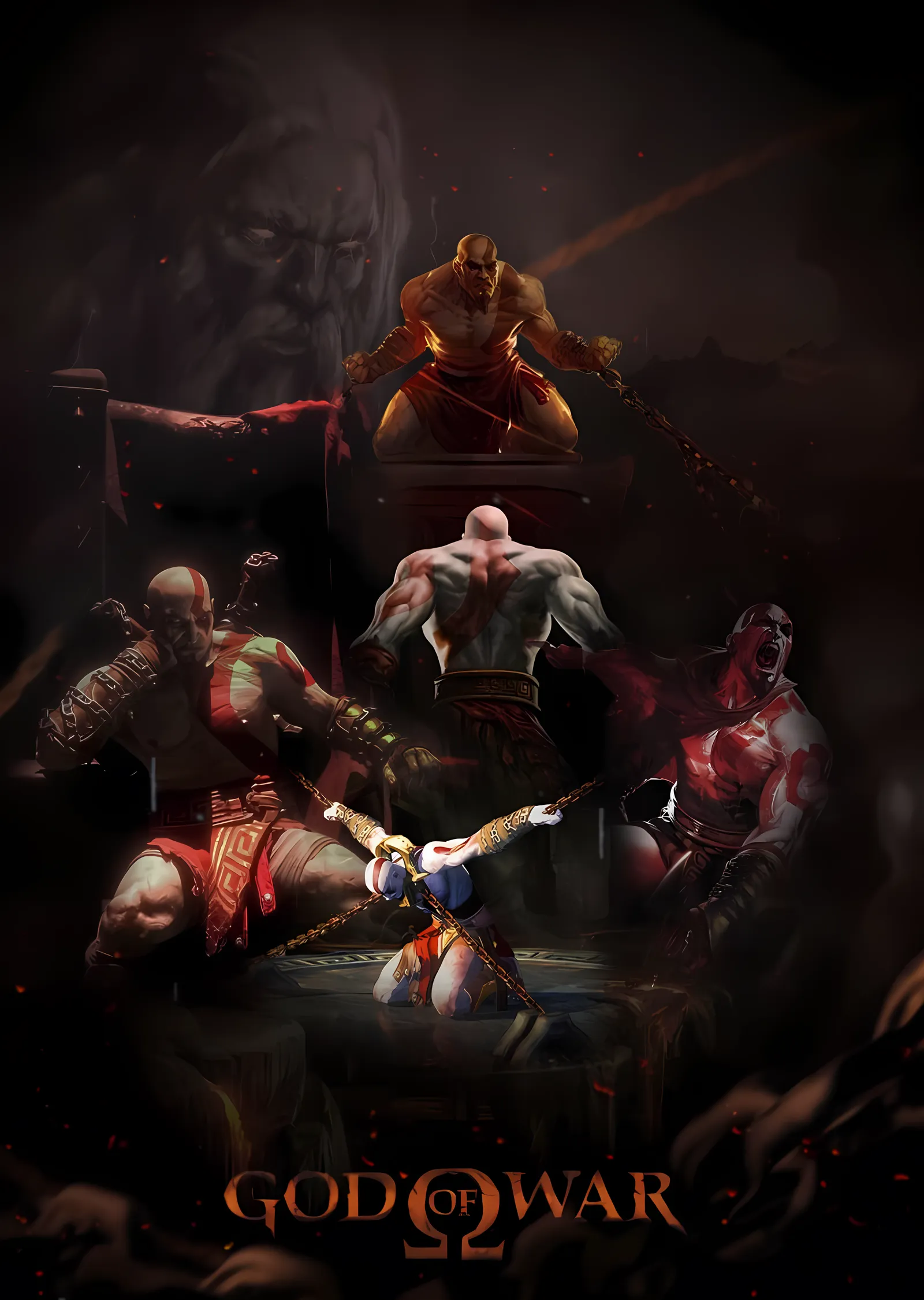 God of War: Devlerle Savaş metal tablo
