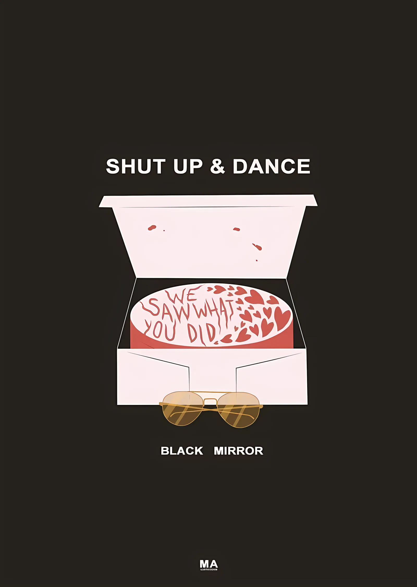Black Mirror - Shut Up & Dance Pasta metal tablo