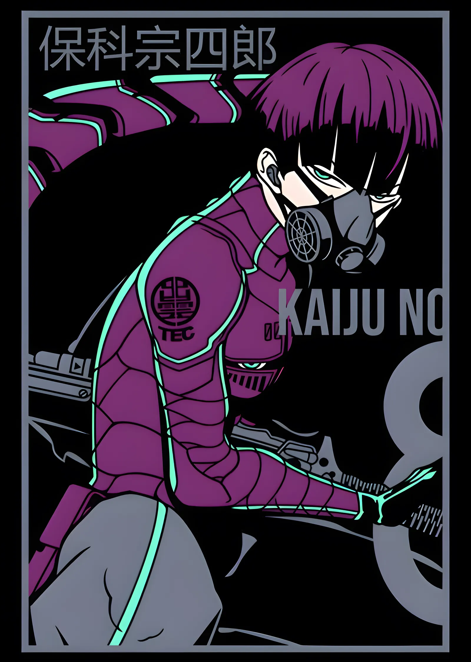 Kaiju No. 8: Maskeli Savaşçı metal tablo