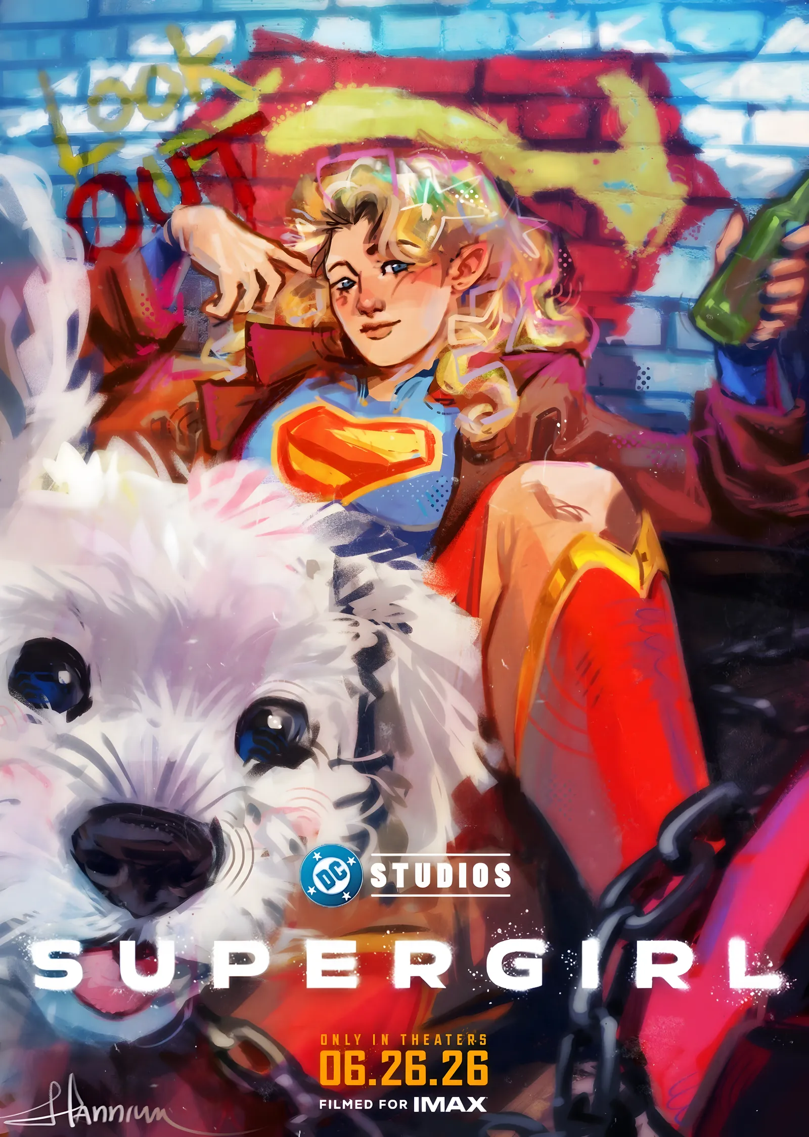 Supergirl - Sokak Duvarında metal tablo