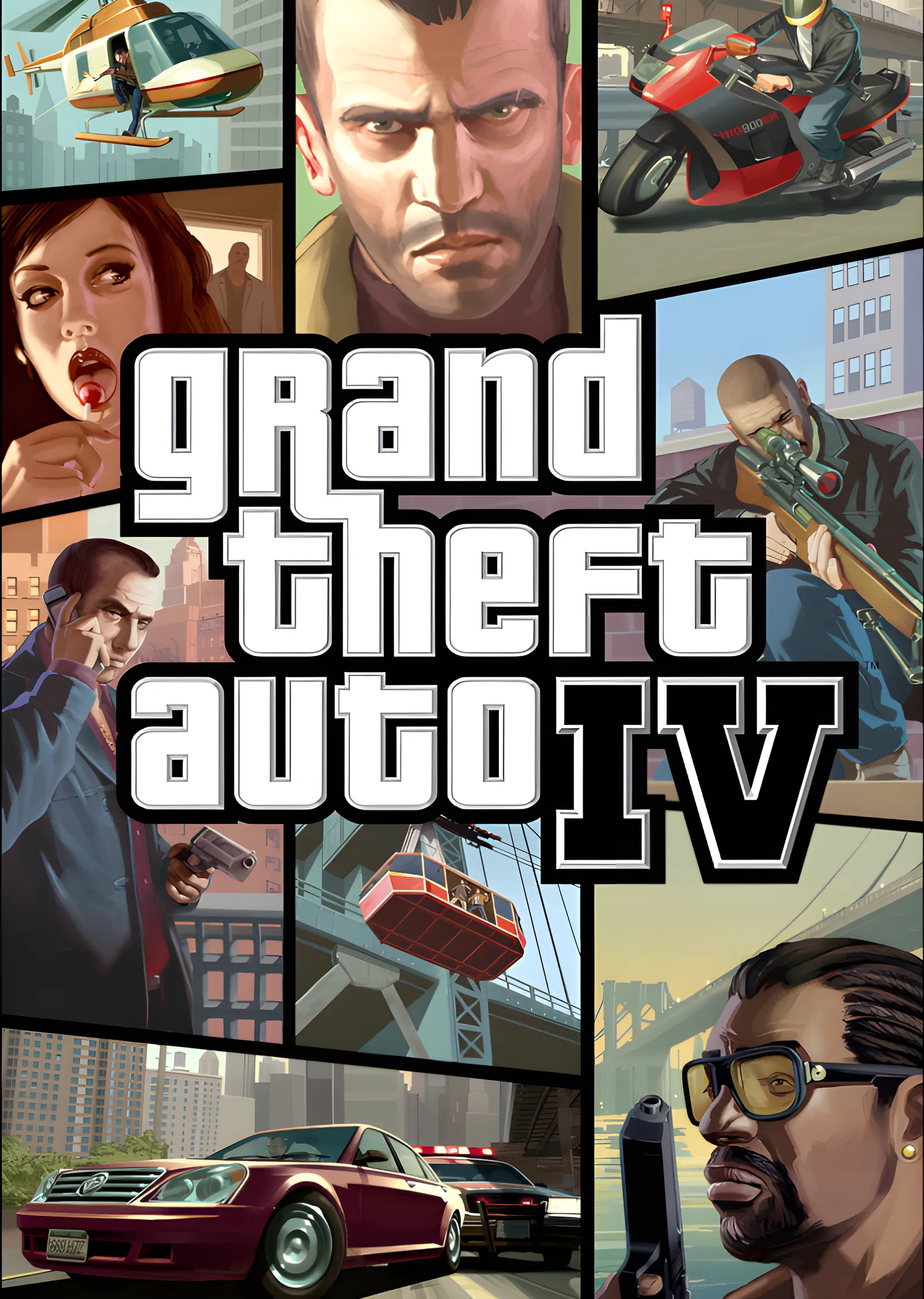 Grand Theft Auto IV - Liberty City Kareleri metal tablo