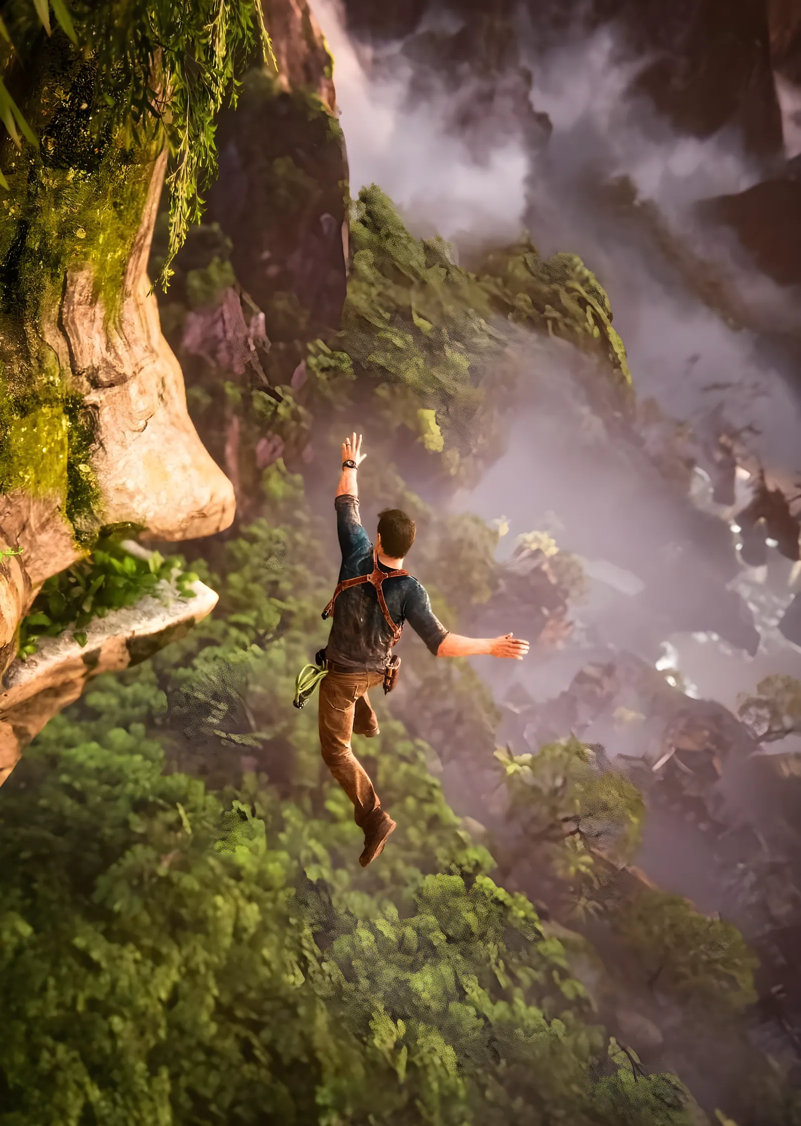 Uncharted 4 - Uçurumdan Atlayış metal tablo