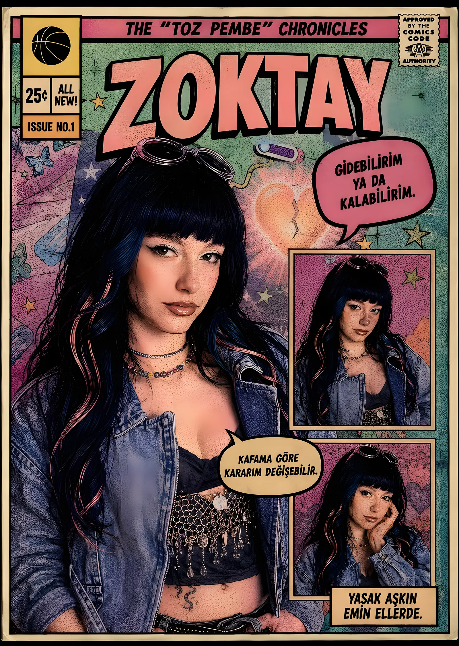 Zeynep Oktay - Toz Pembe Kapağı metal tablo