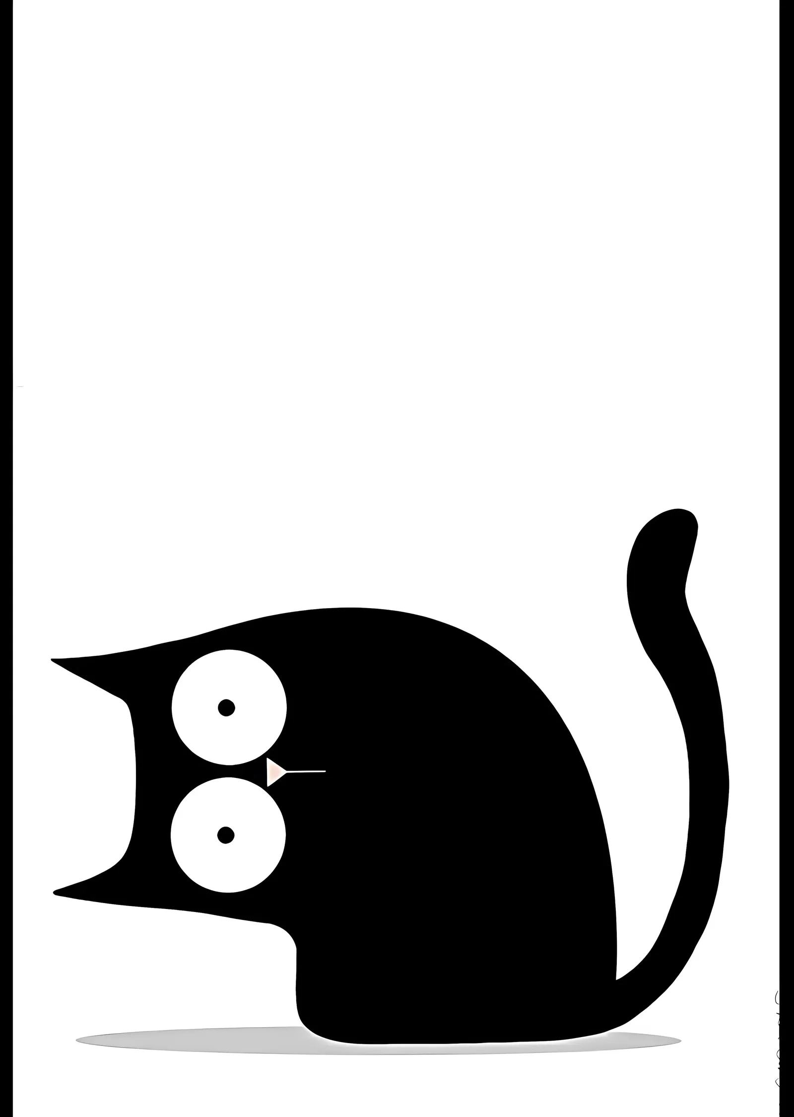 Şaşkın Kara Kedi metal tablo