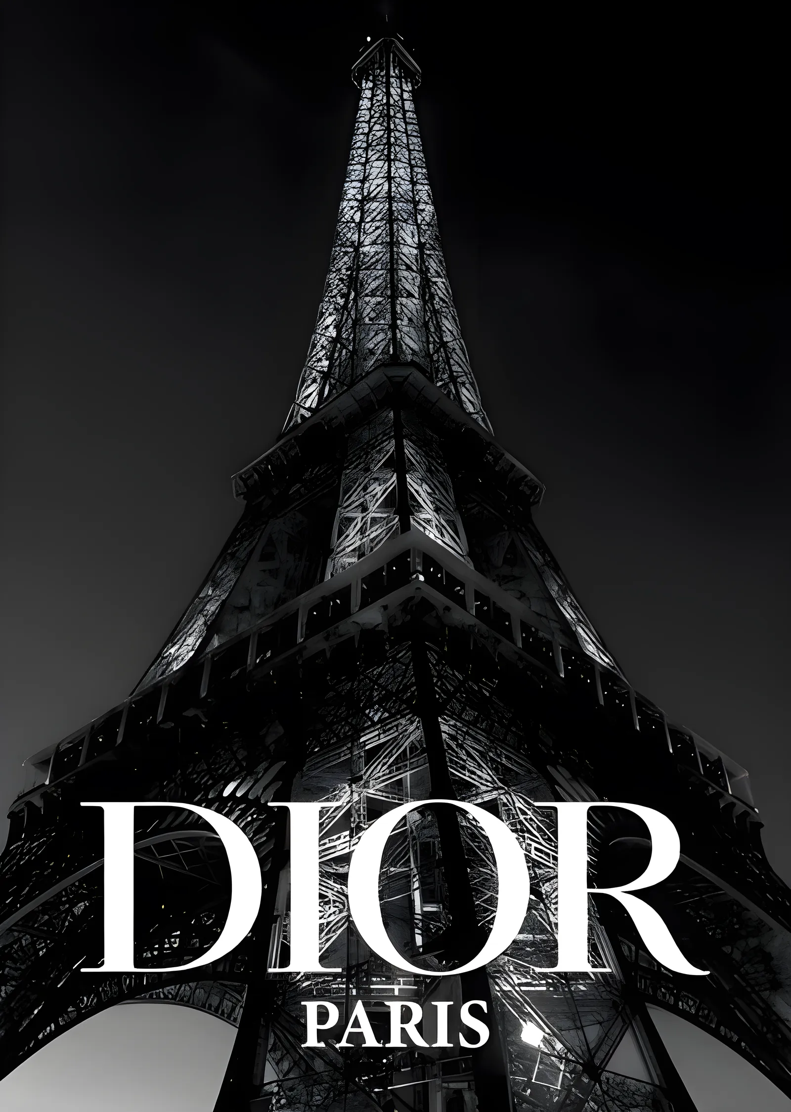 Dior Paris: Eiffel Tower metal tablo