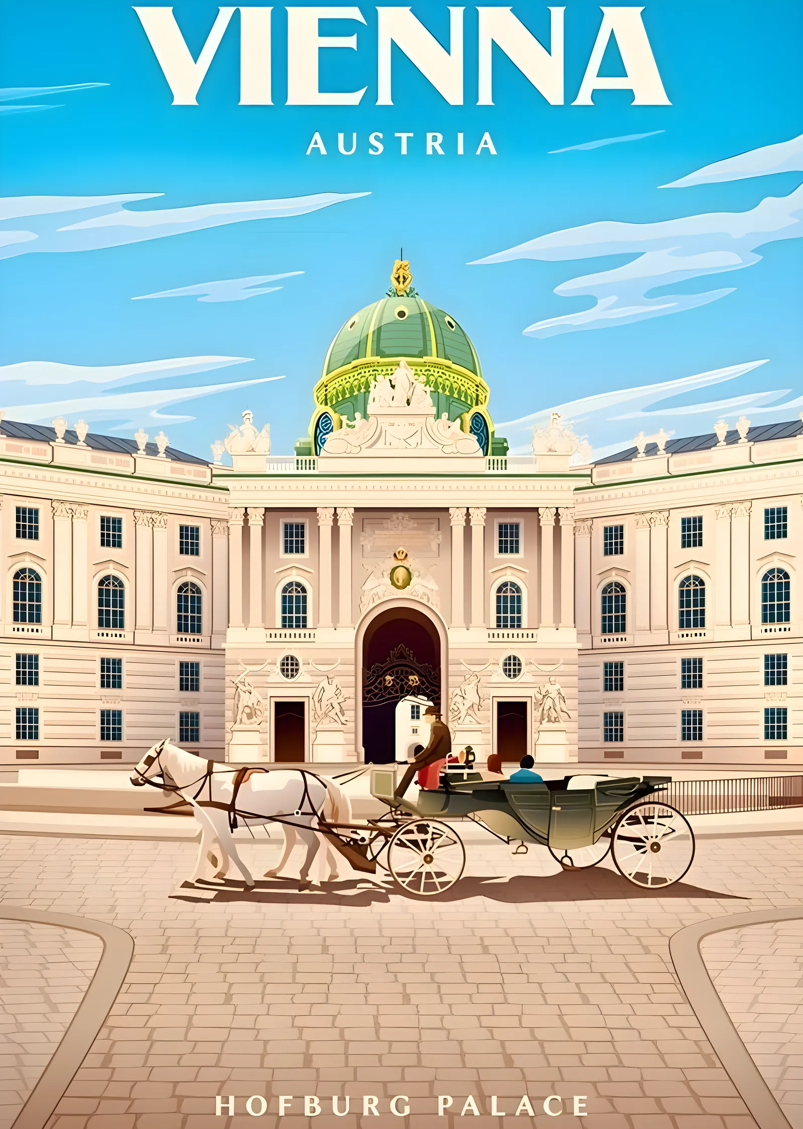 Vienna: Hofburg Palace Majesty metal tablo
