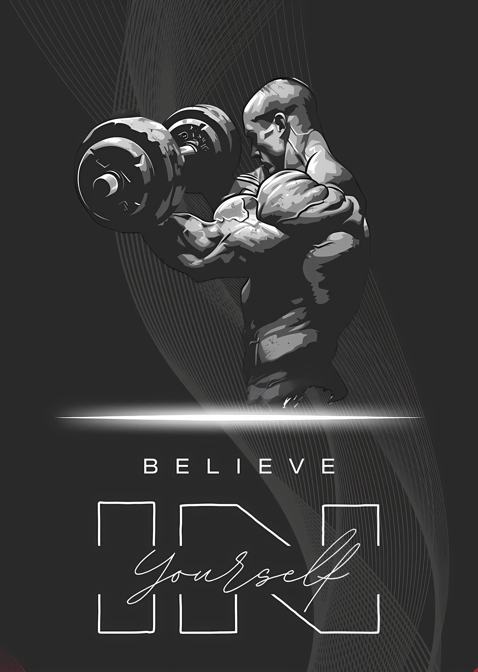 Believe in Yourself metal tablo