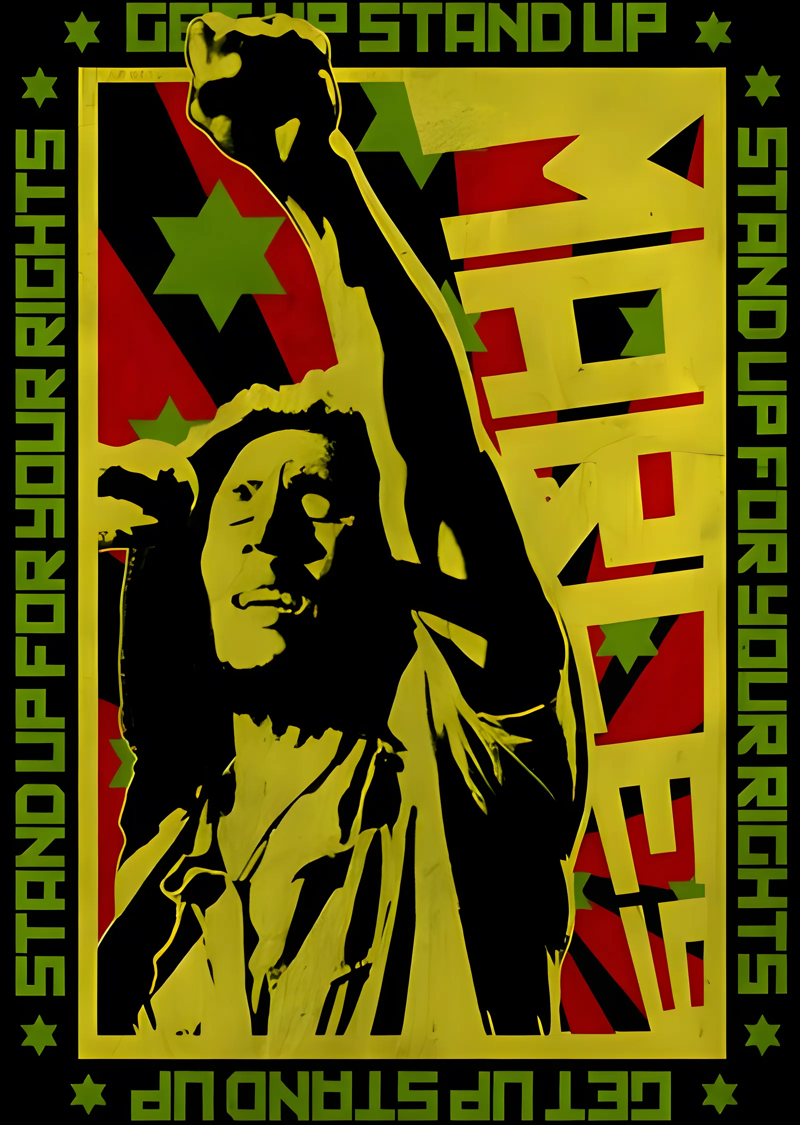 Bob Marley: Get Up Stand Up metal tablo