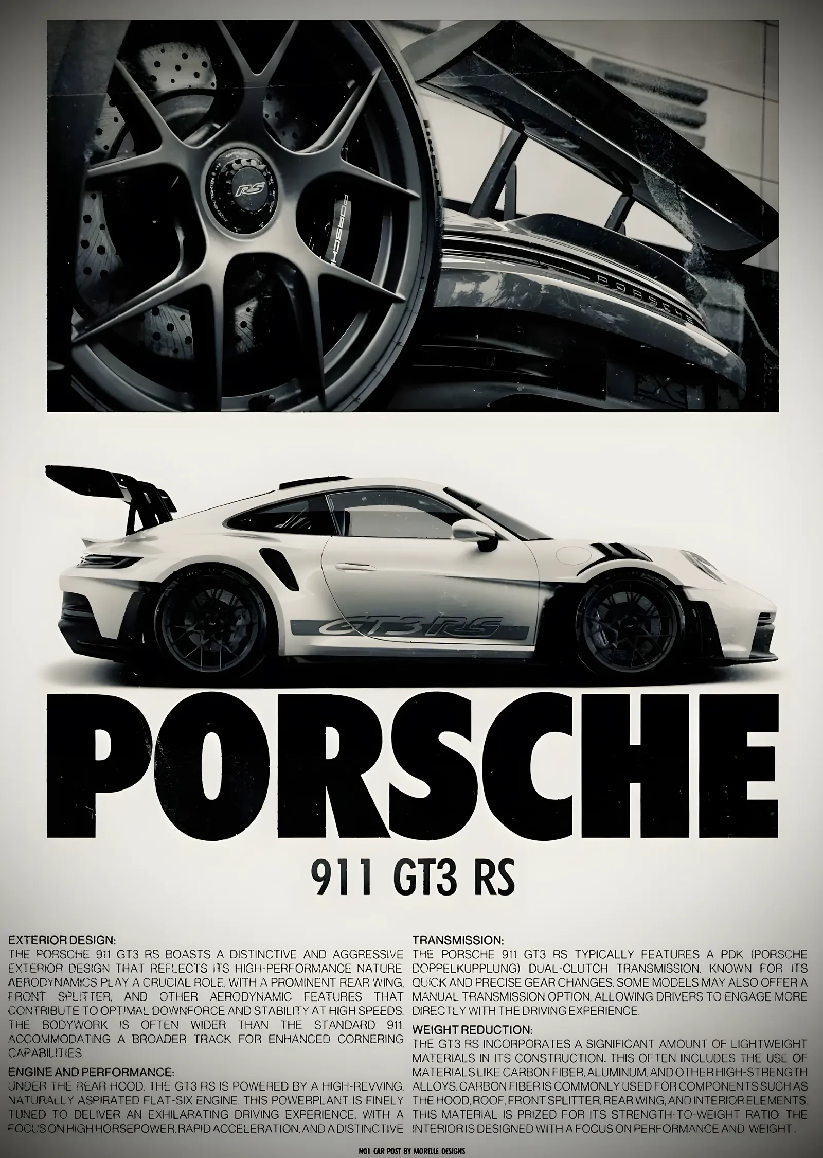 Porsche 911 GT3 RS: Performans ve Tasarımın Kralı metal tablo