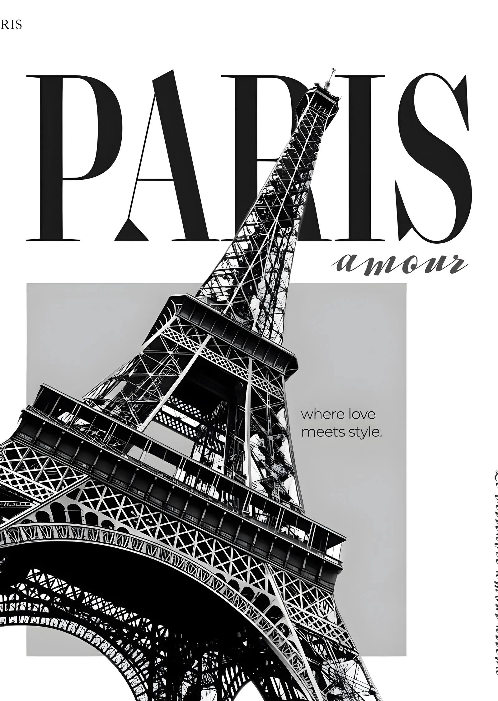 Paris Amour: Kulesiyle Buluşan Sevgi metal tablo