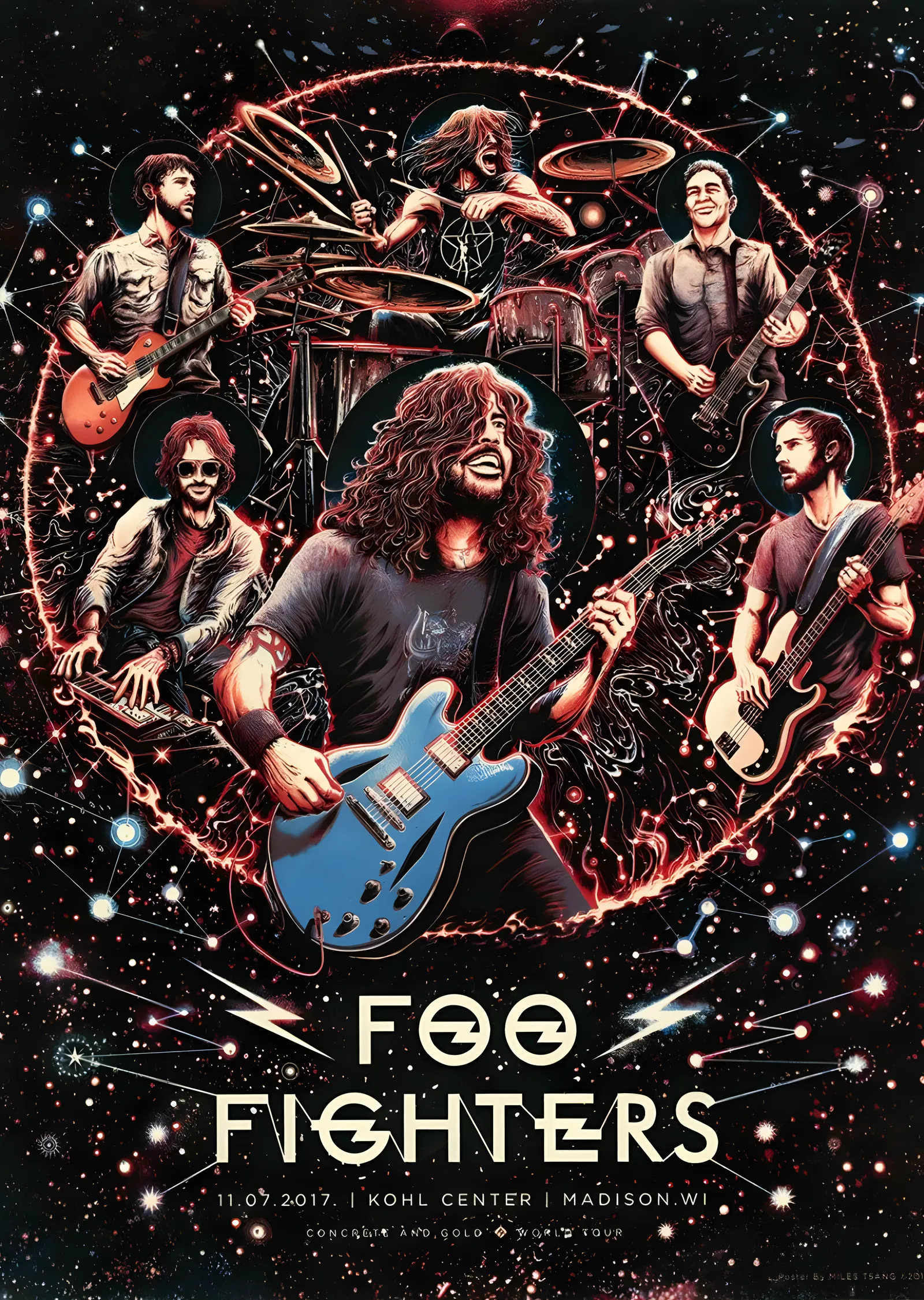 Foo Fighters: Madison 2017 metal tablo