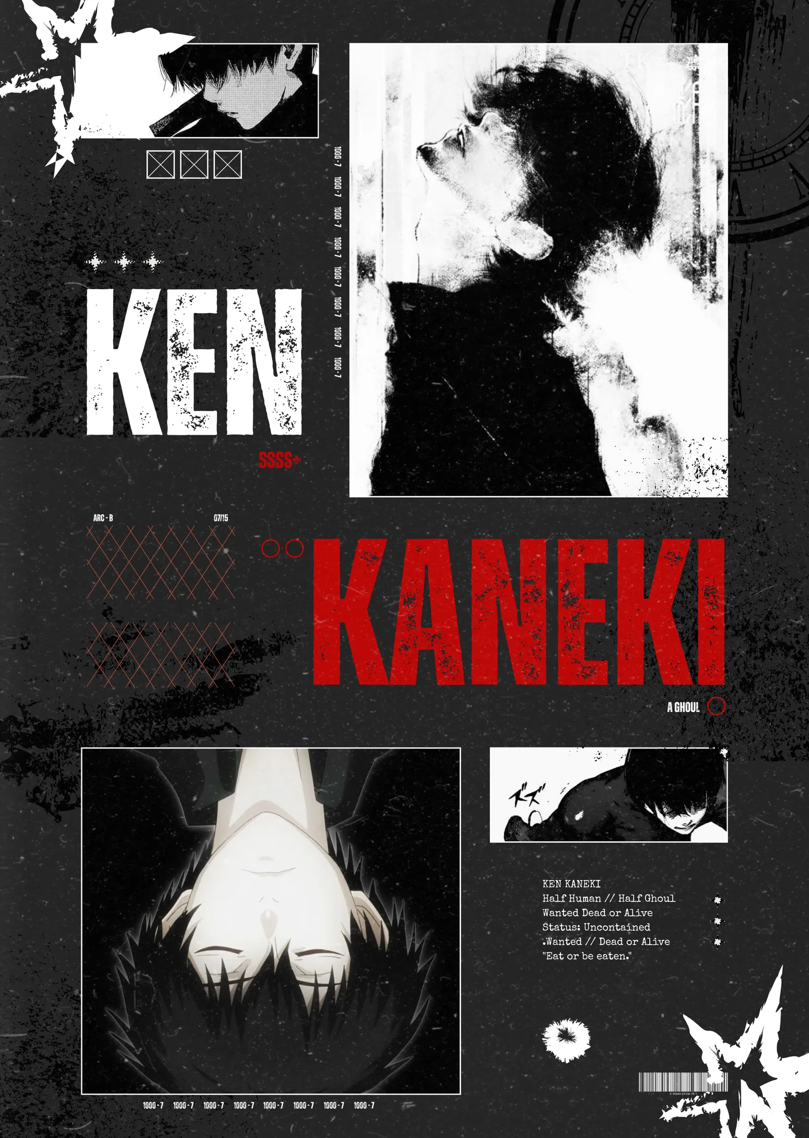 Tokyo Ghoul: Ken Kaneki Düzeni metal tablo