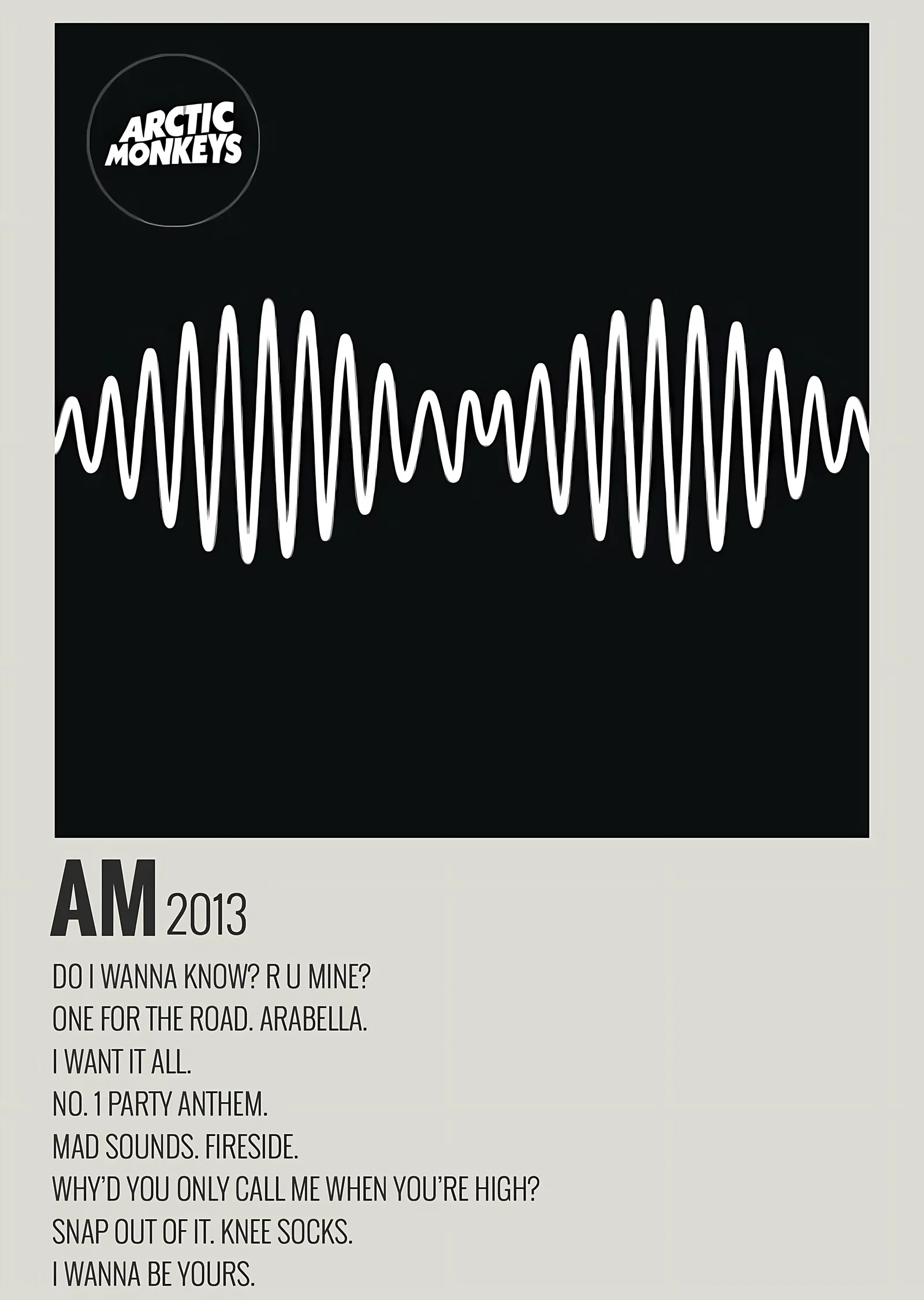 Arctic Monkeys: AM 2013 metal tablo
