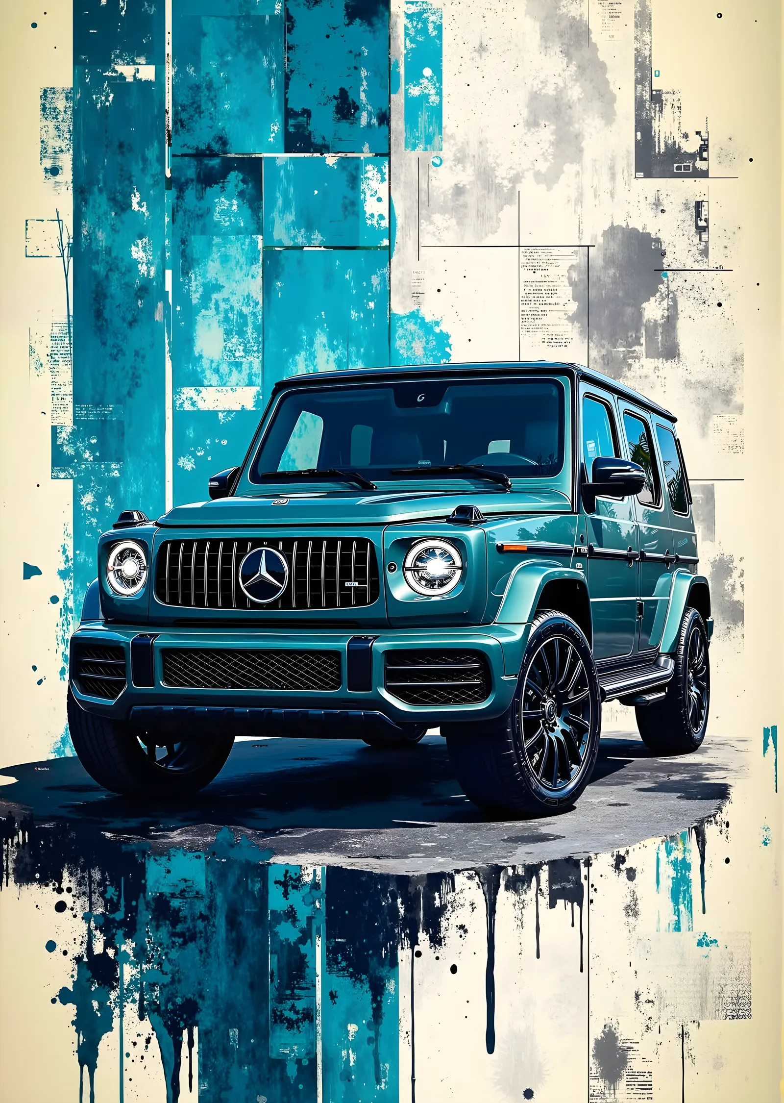 Mercedes AMG G63: Gelişmiş Tasarım metal tablo
