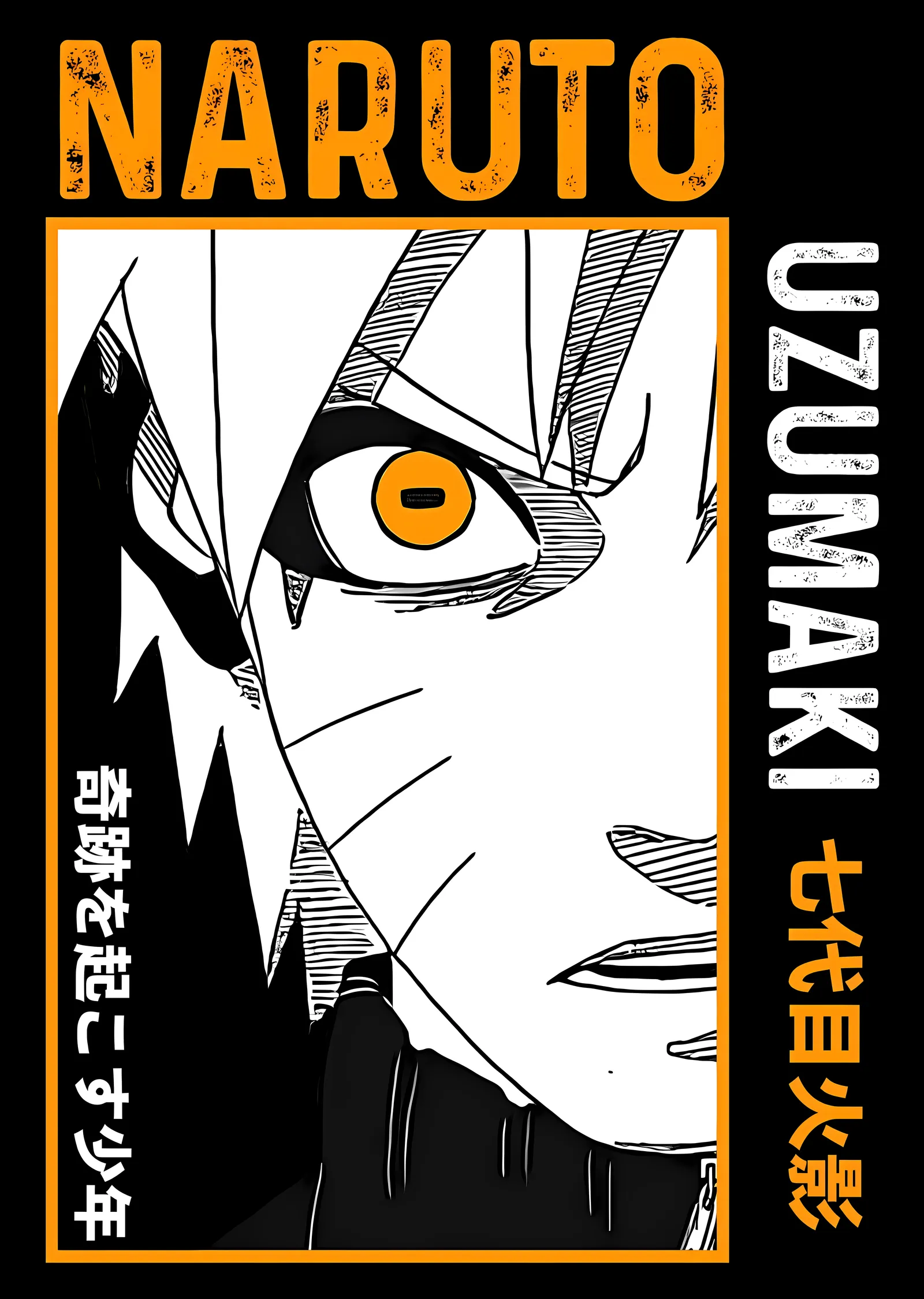 Naruto Uzumaki: Turuncu Gözlü Portre metal tablo