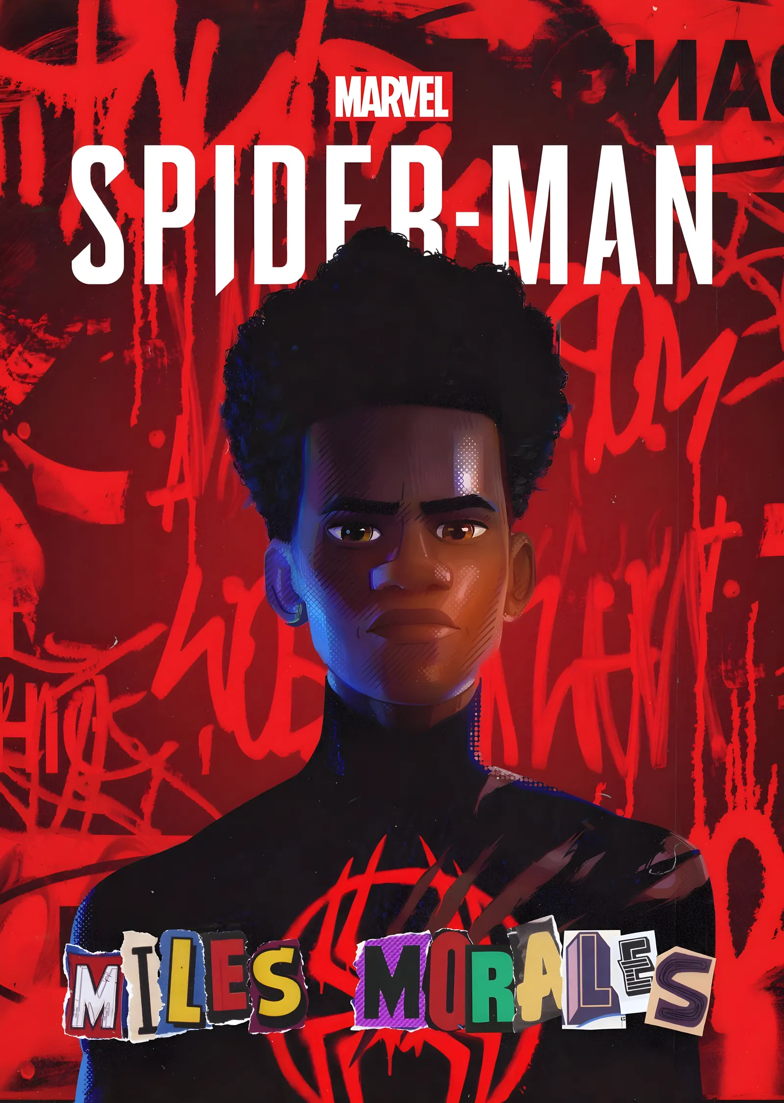 Miles Morales · Grafiti metal tablo
