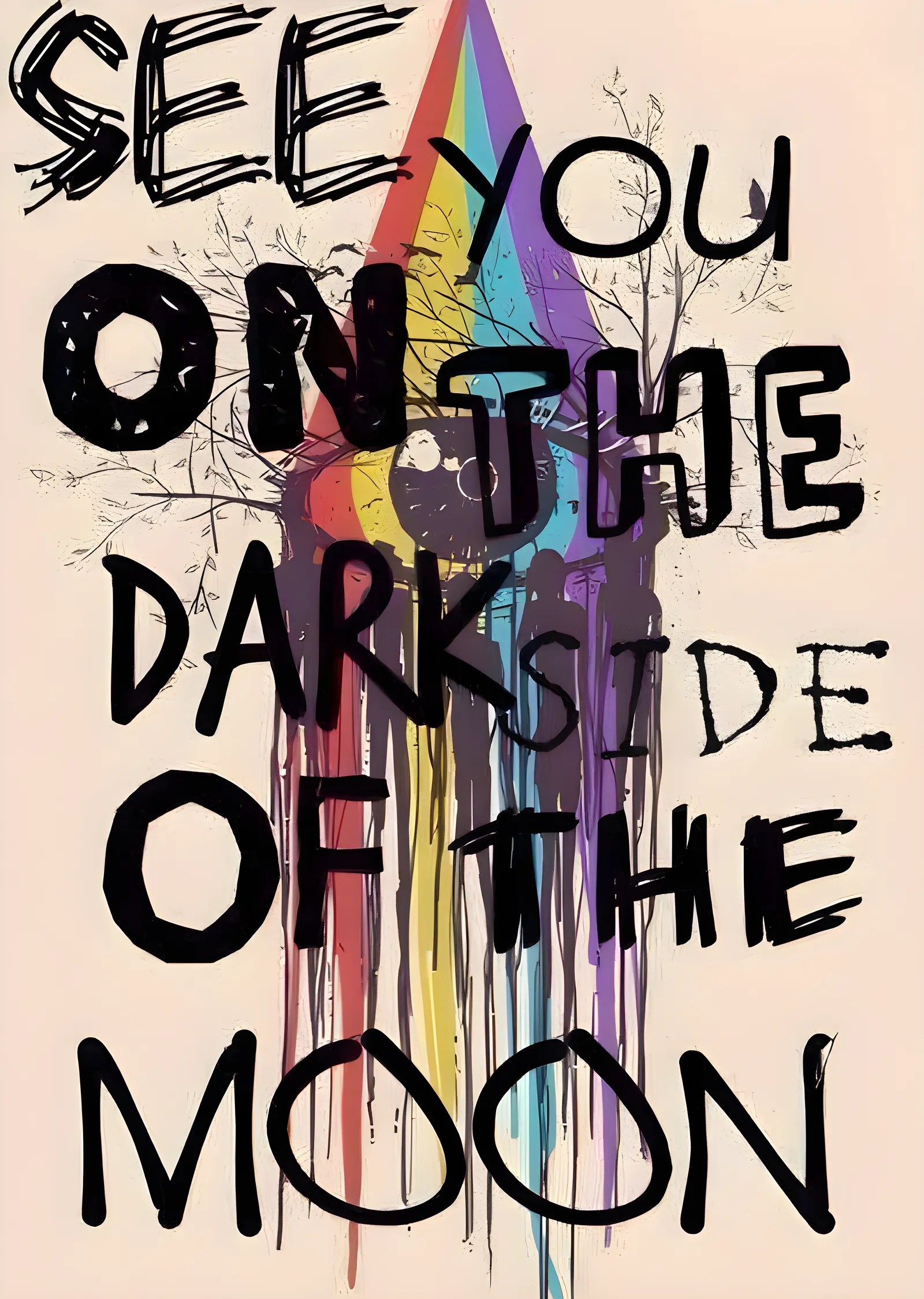 Pink Floyd - The Dark Side of the Moon: Çok Renkli Uçan Ok metal tablo