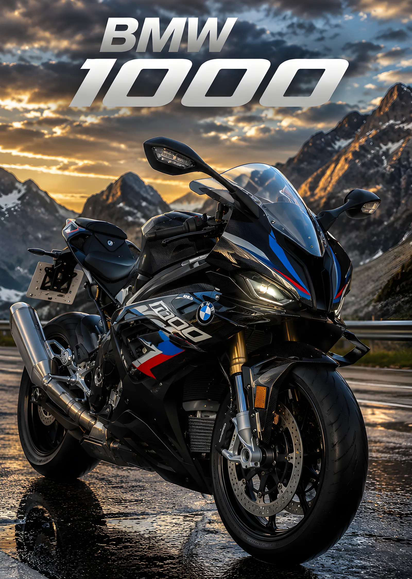 BMW S1000RR: Dağ Yolu metal tablo