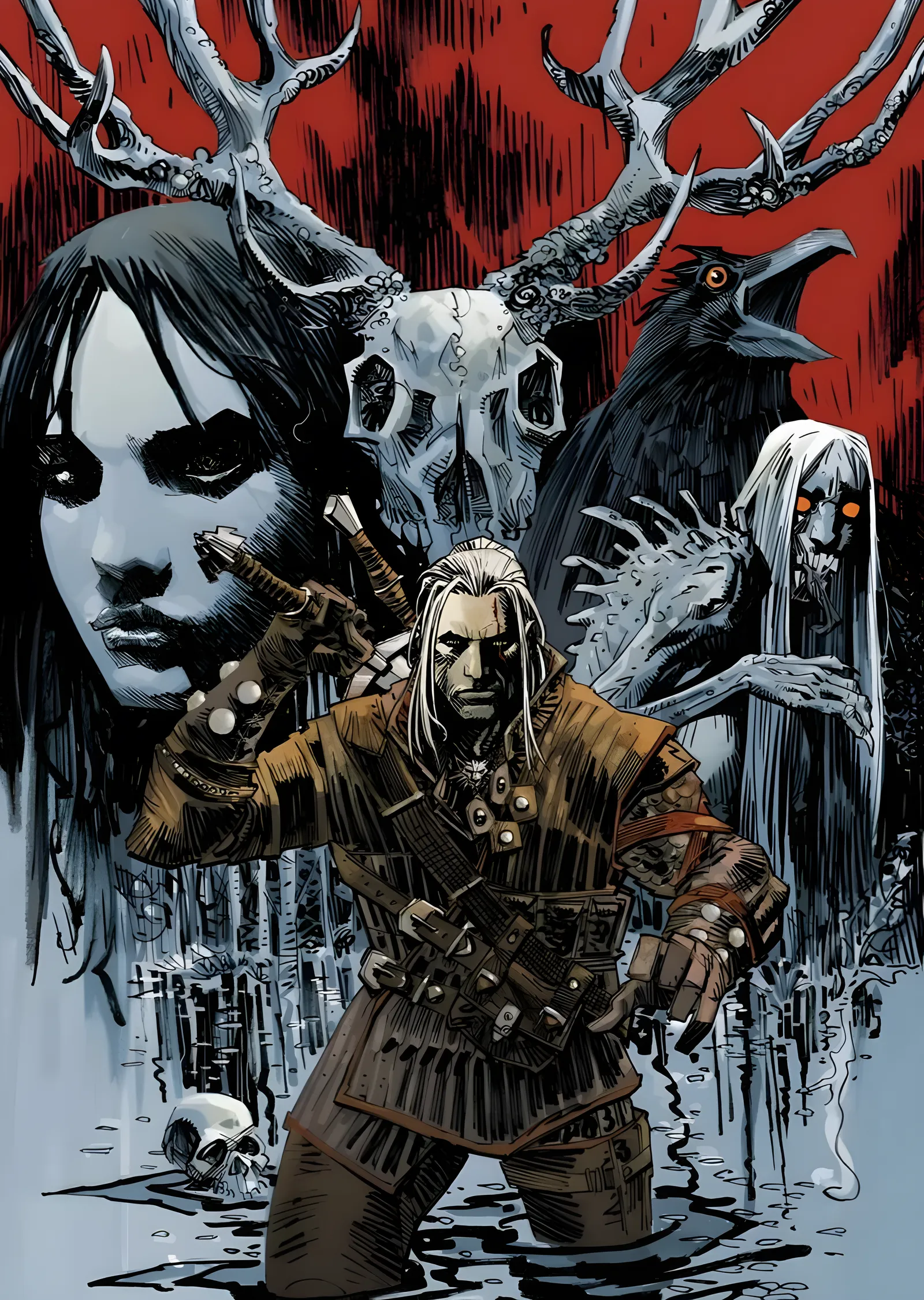 The Witcher - Geralt of Rivia metal tablo