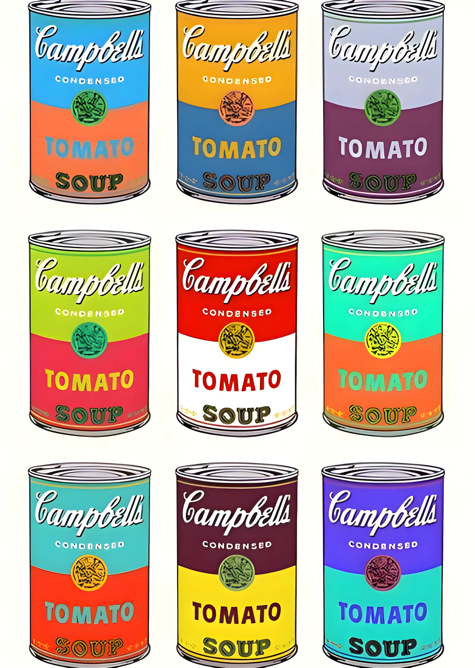 Pop Art: Çorba Kutuları metal tablo