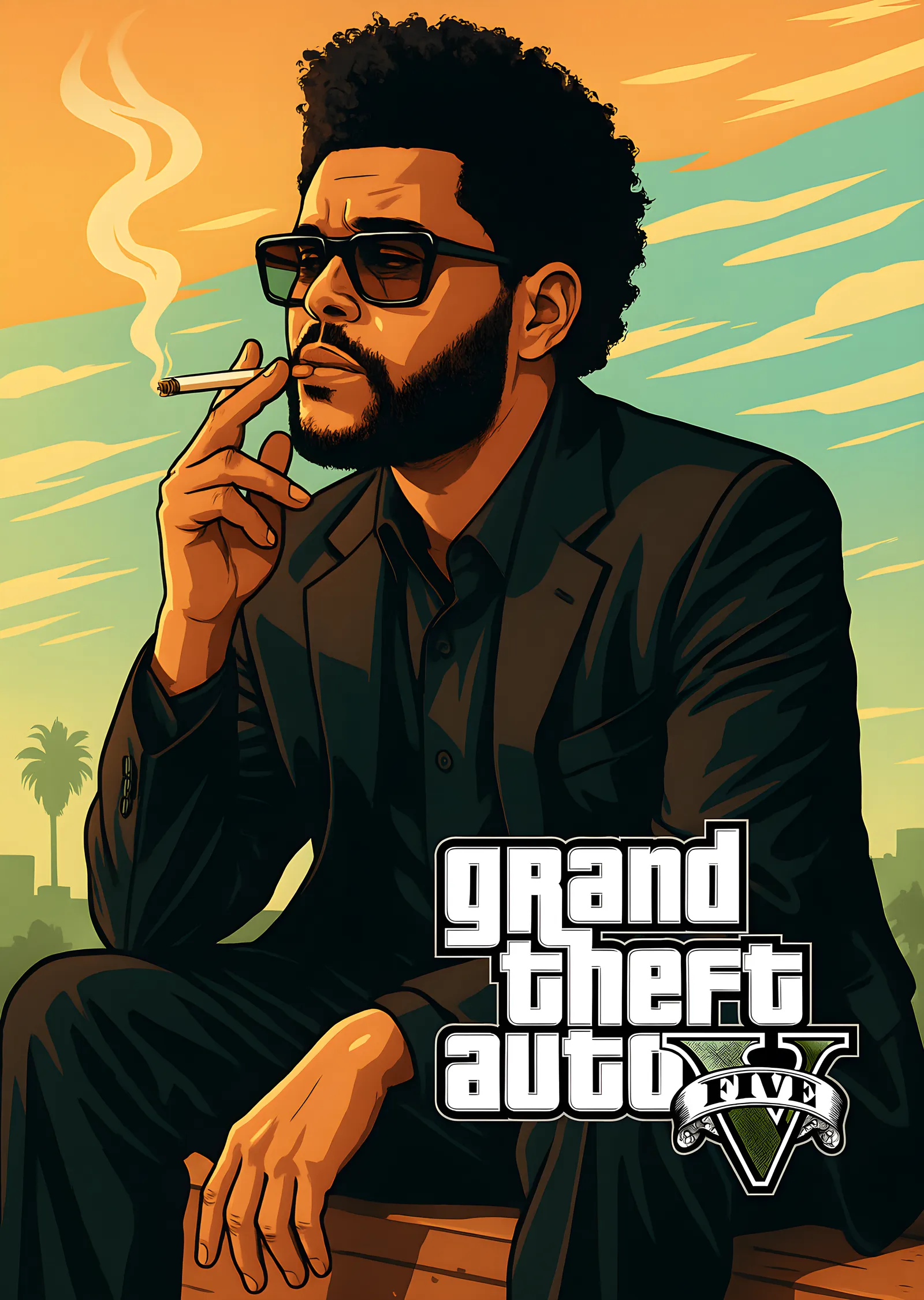 The Weeknd - GTA V Tarzı metal tablo
