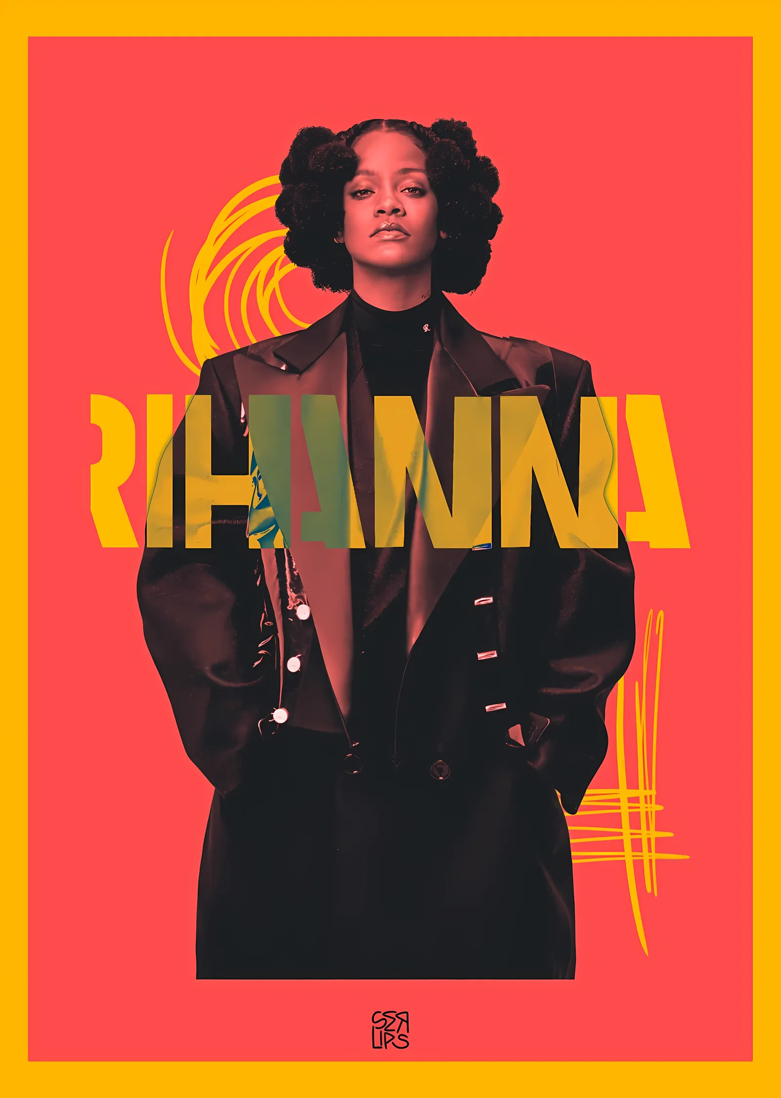 Rihanna: Pop Kültürü İkonu metal tablo