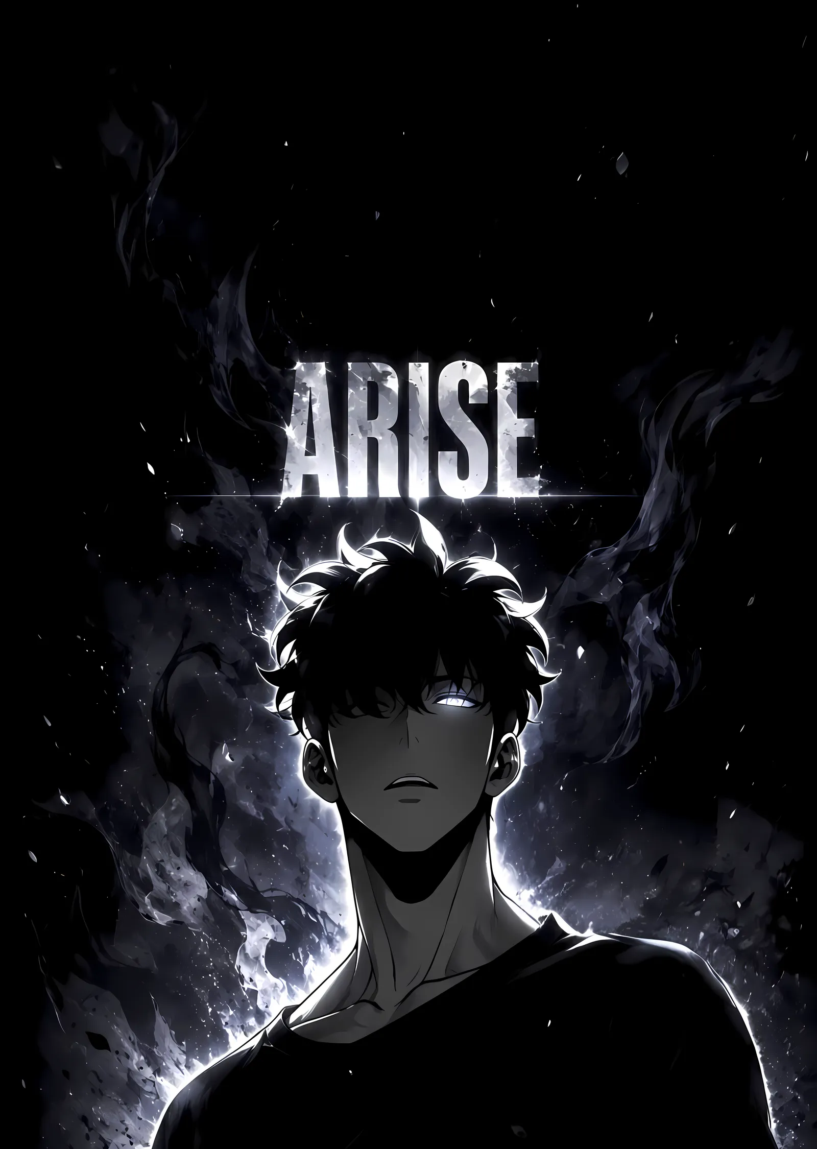 Solo Leveling: Arise Karanlık Silüet metal tablo