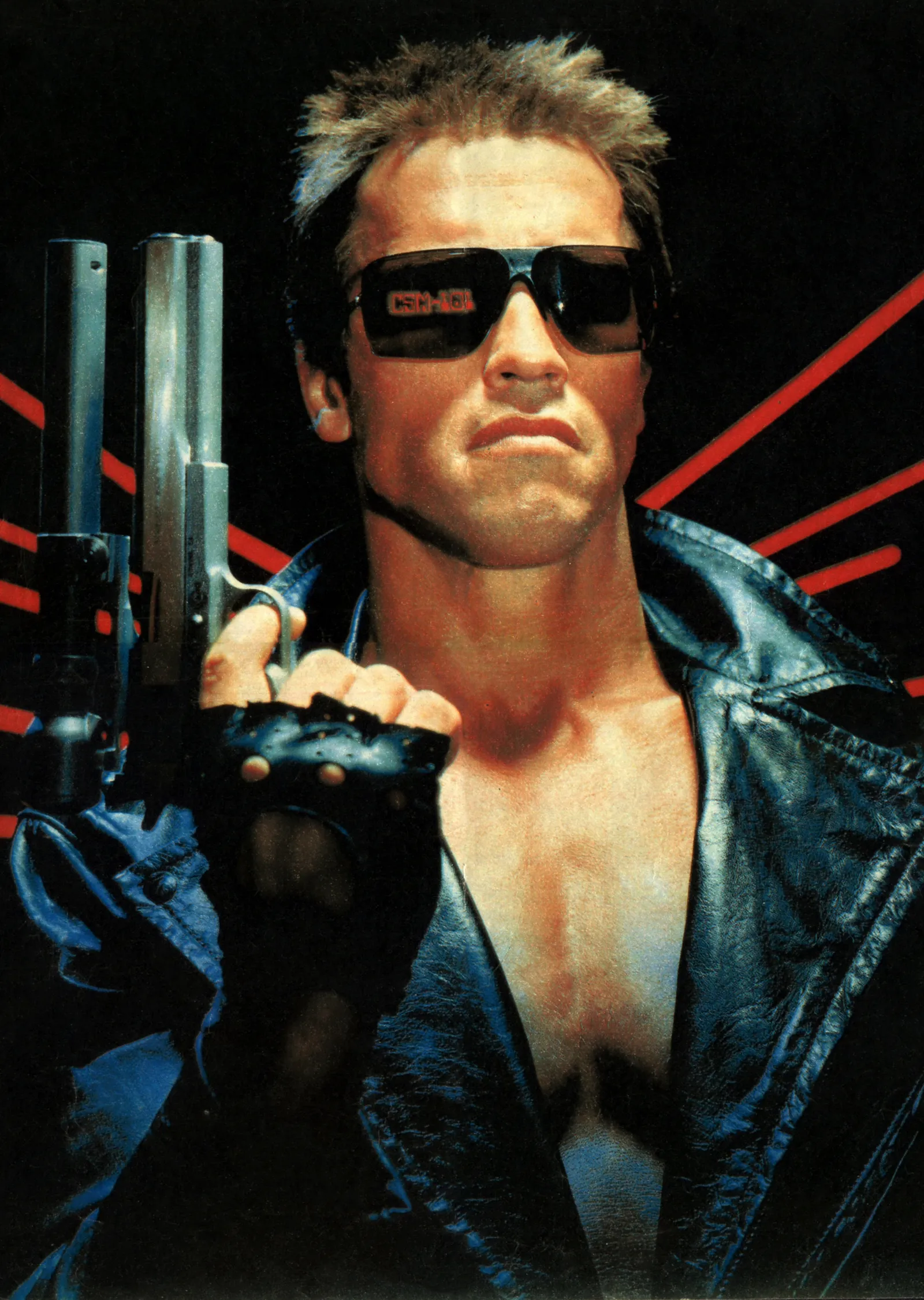 The Terminator: Gözlük ve Silah metal tablo