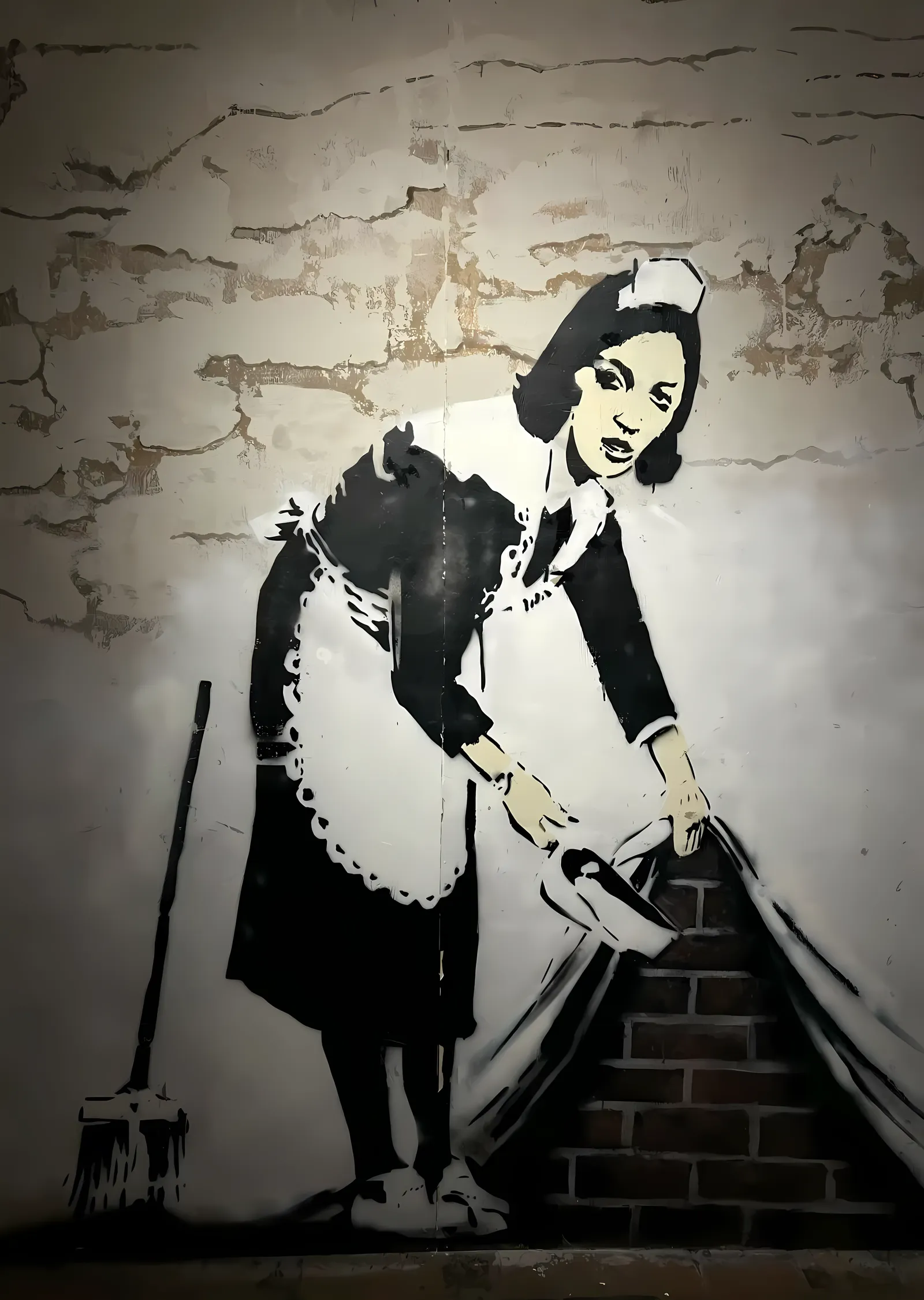 Banksy: Yıkanan Duvar Sanatı metal tablo