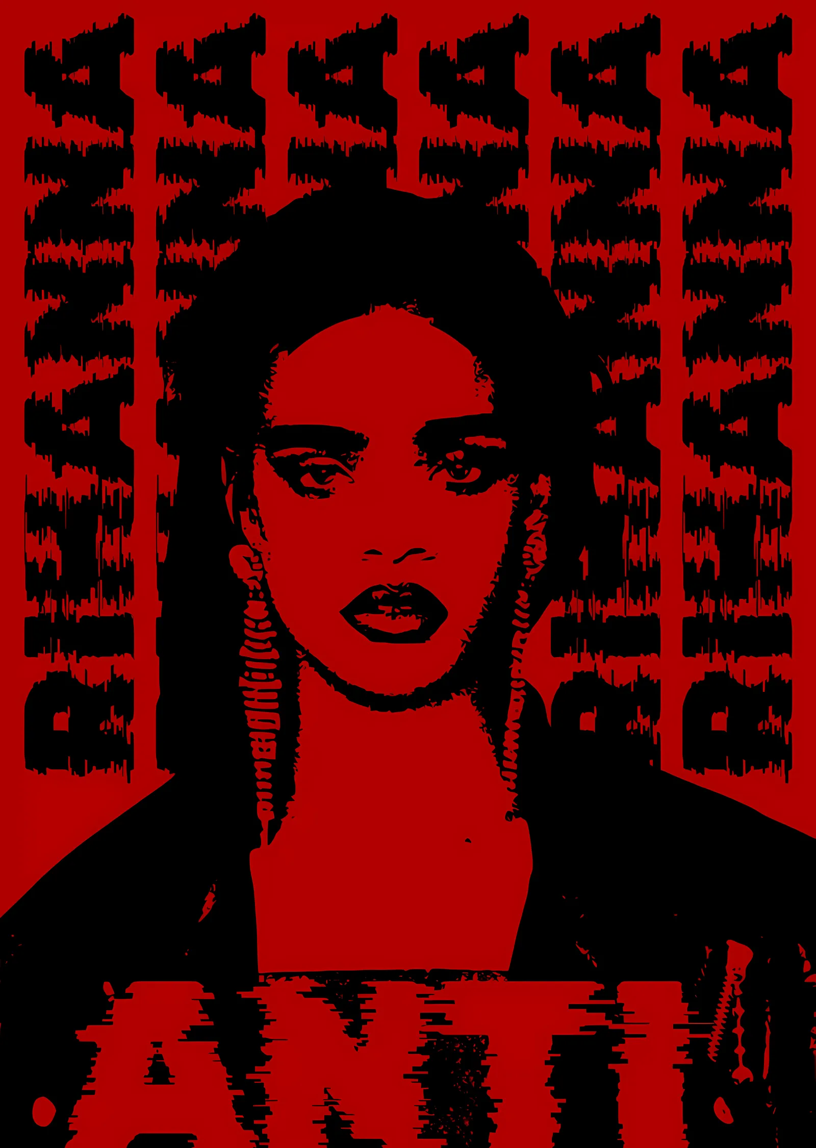 Rihanna: Anti Albüm Kapağı metal tablo