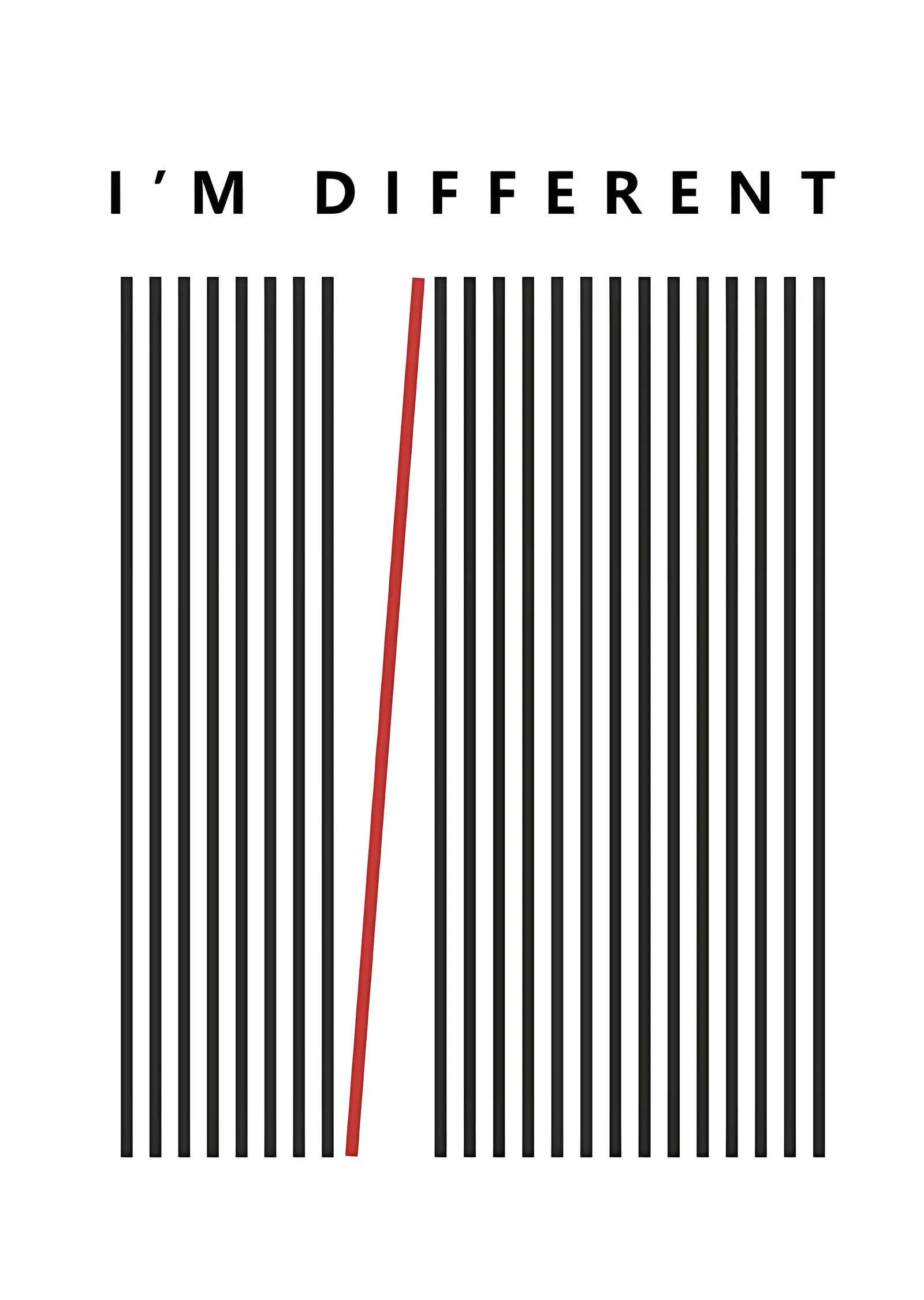 I'm Different metal tablo