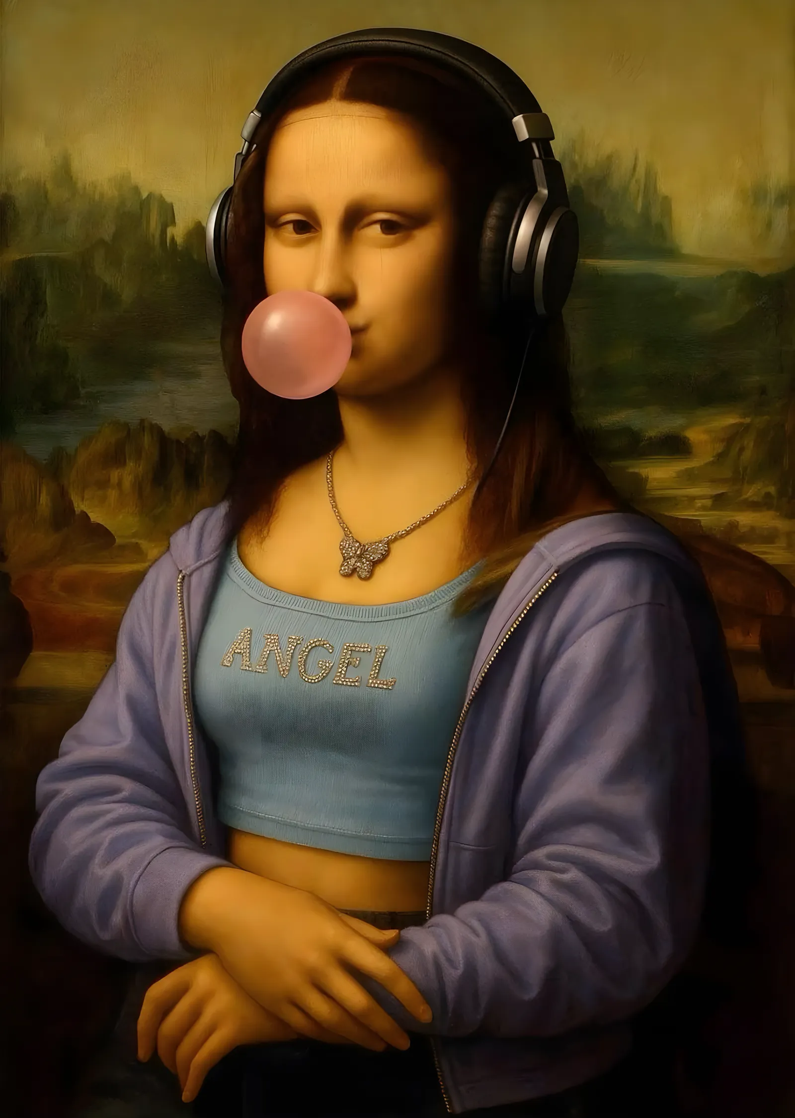 Mona Lisa: Modern Müzikli Bir İkon metal tablo