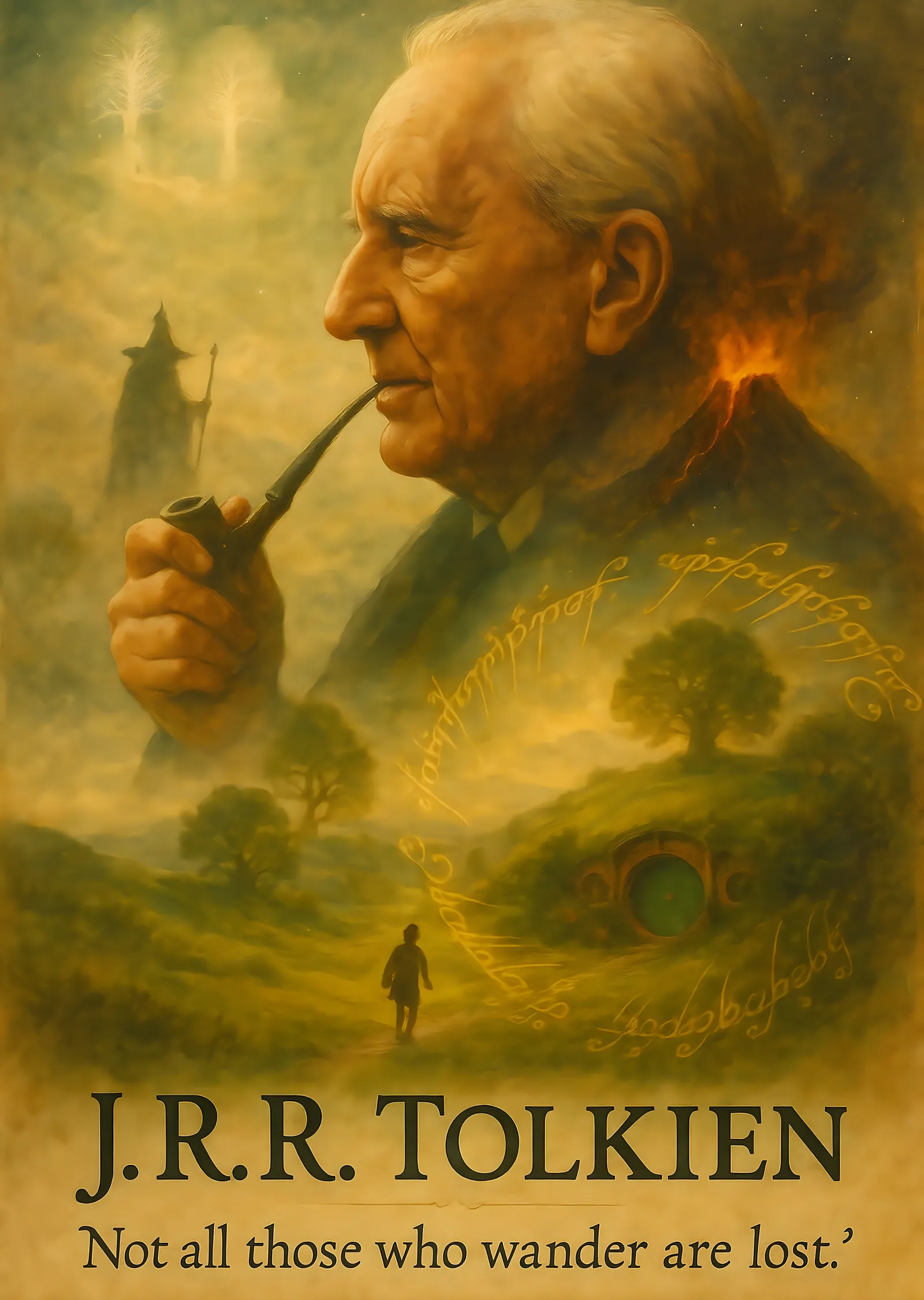 J.R.R. Tolkien: Not All Those Who Wander Are Lost metal tablo