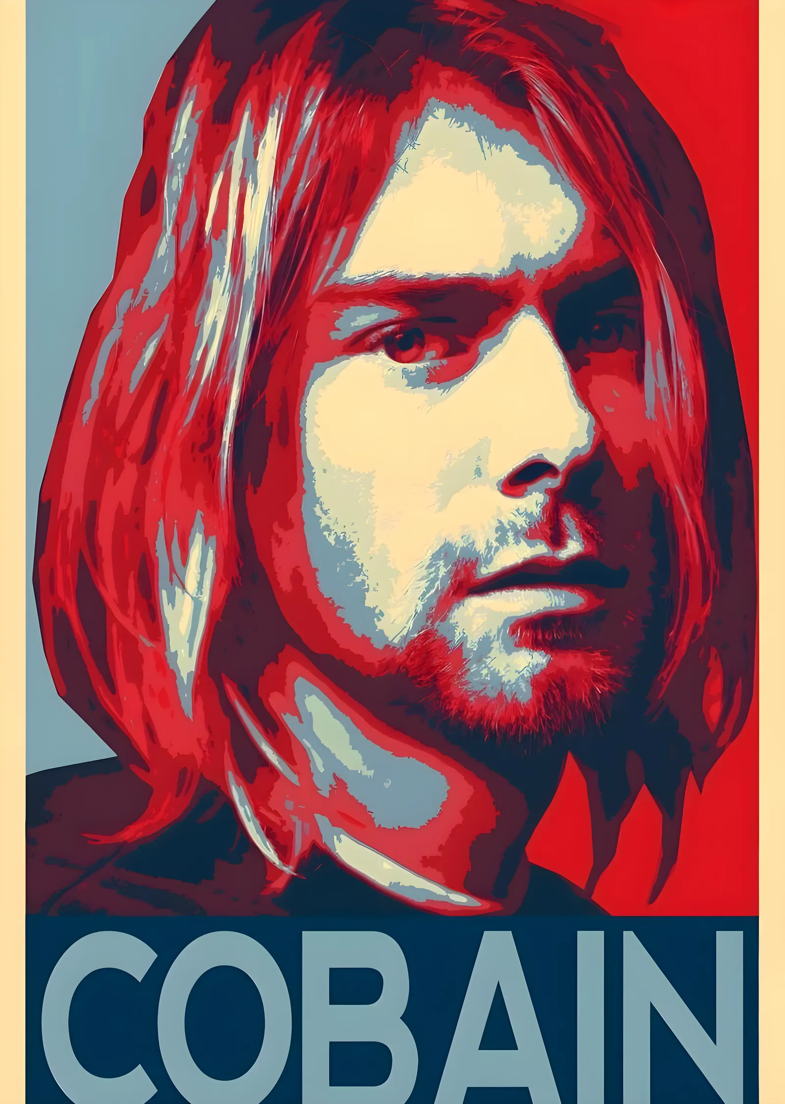 Kurt Cobain: Rock İkonu metal tablo