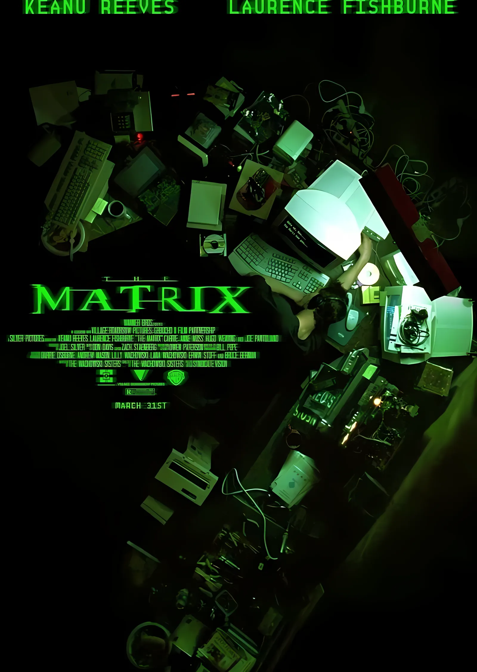 The Matrix: Yeşil Ekranlar metal tablo