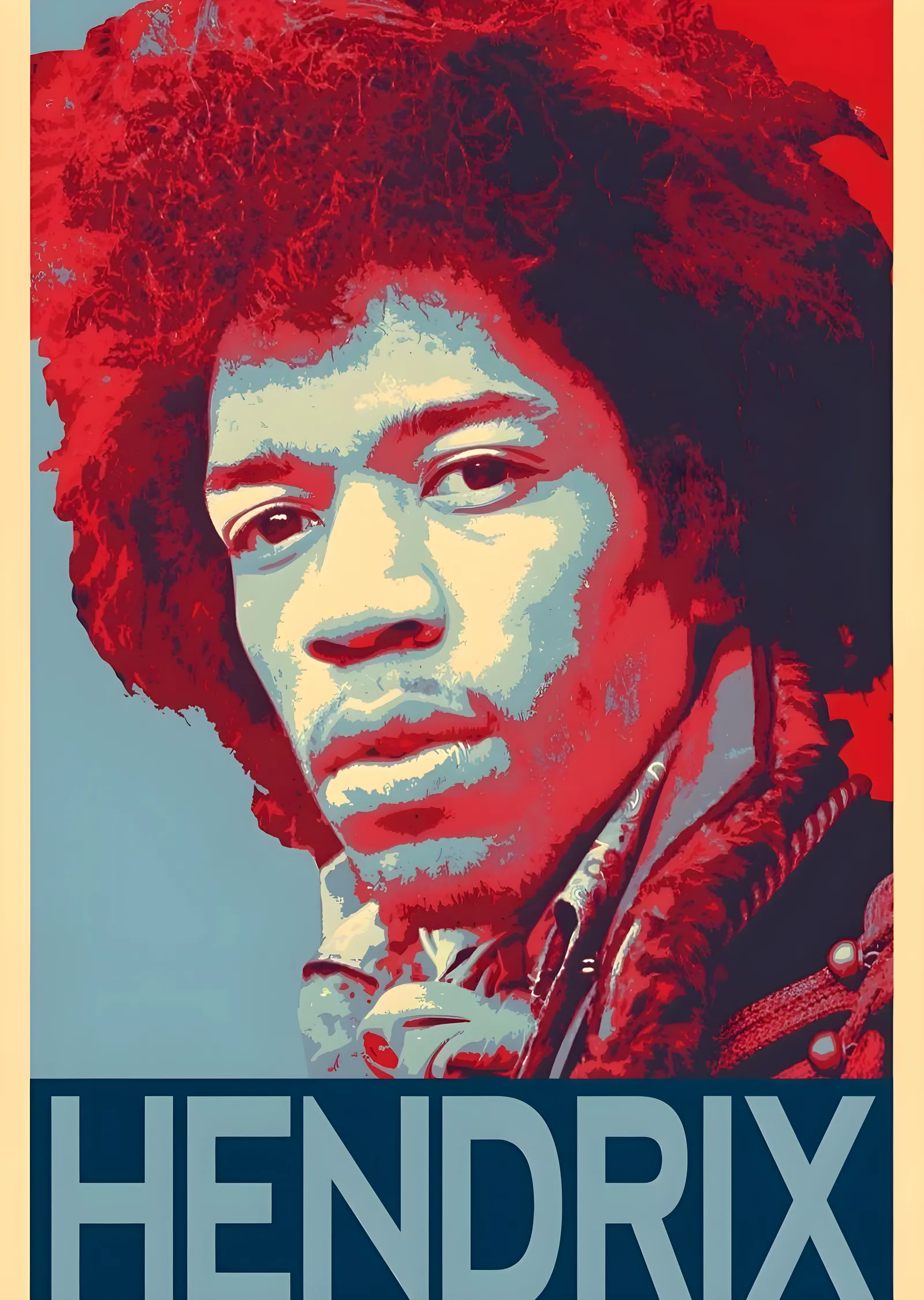 Jimi Hendrix: Rock İkonu metal tablo