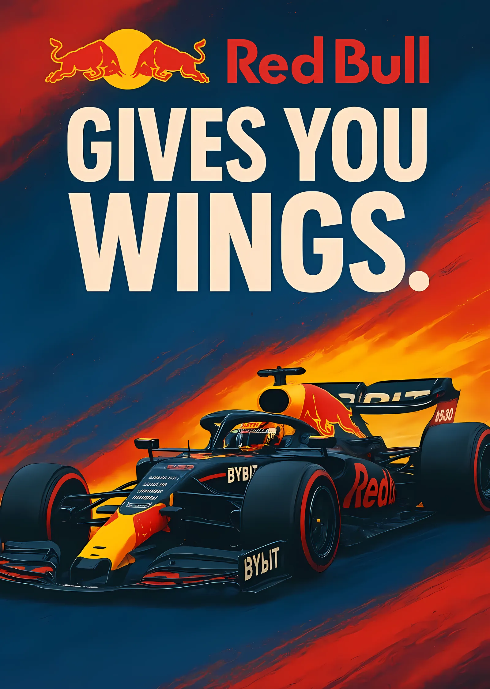 Red Bull Gives You Wings metal tablo
