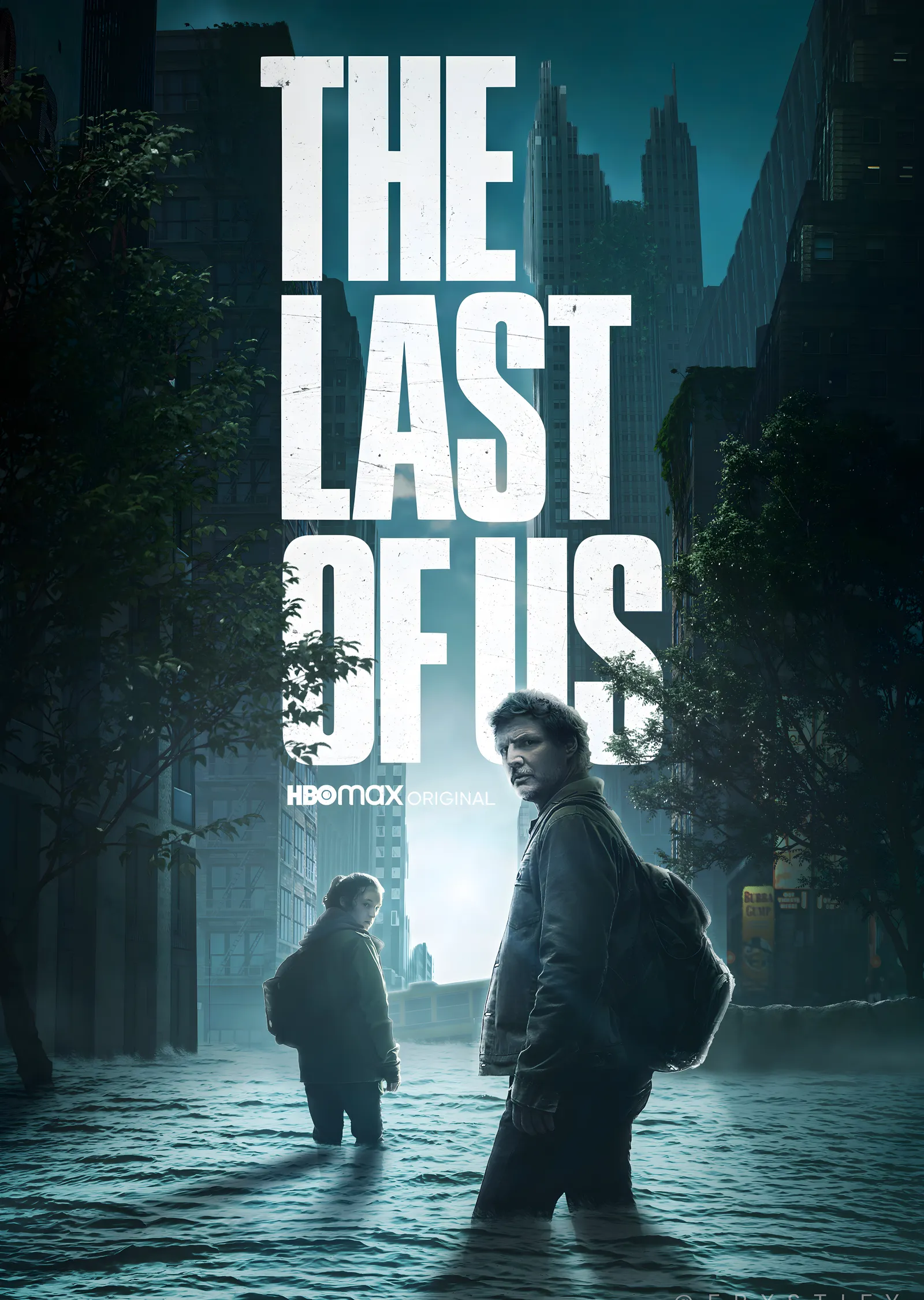 The Last of Us: Su Altında Yürüyen İki Kişi metal tablo