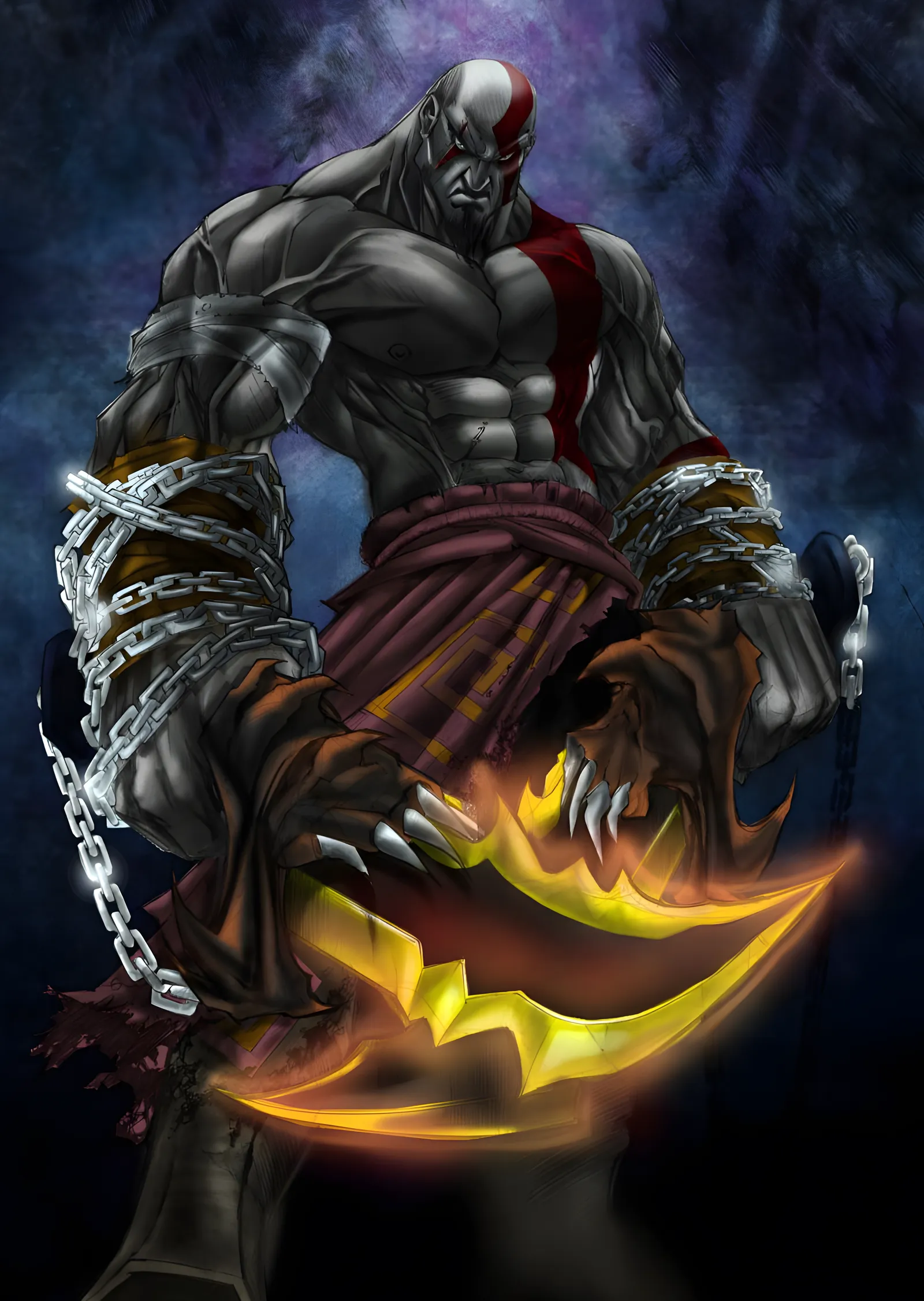 God of War: Kaos Bıçakları metal tablo
