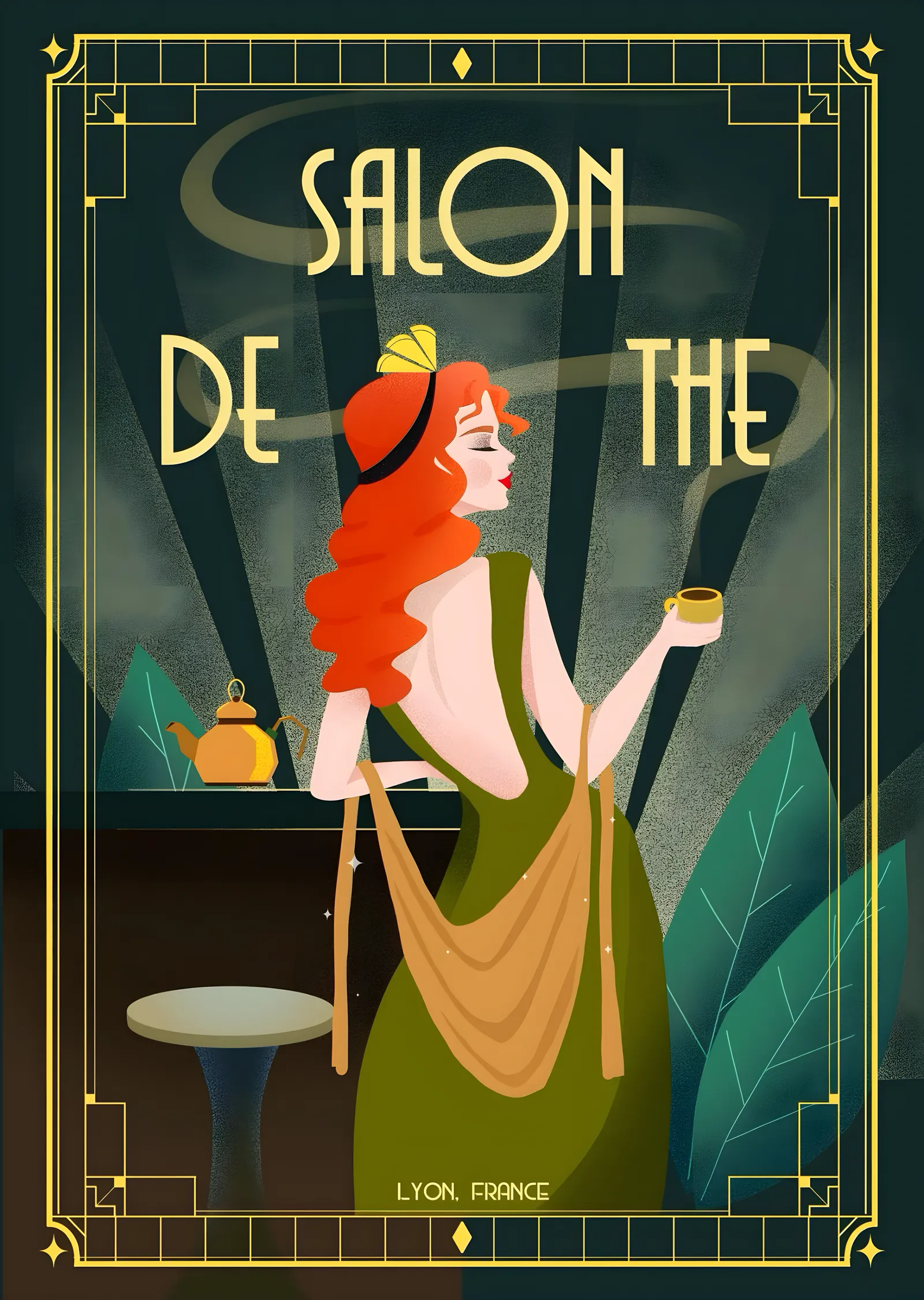 Salon de Thé metal tablo