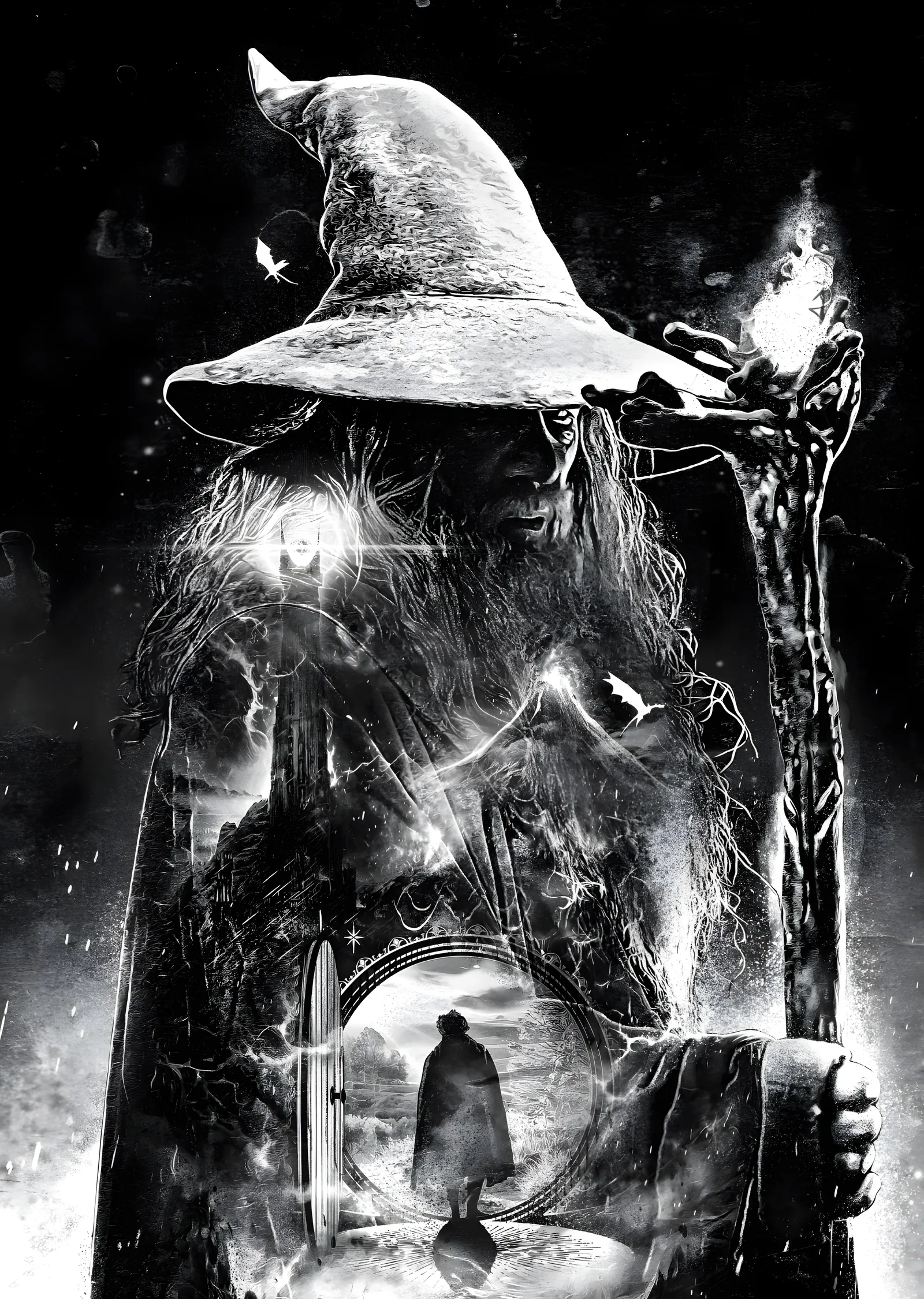 Gandalf metal tablo