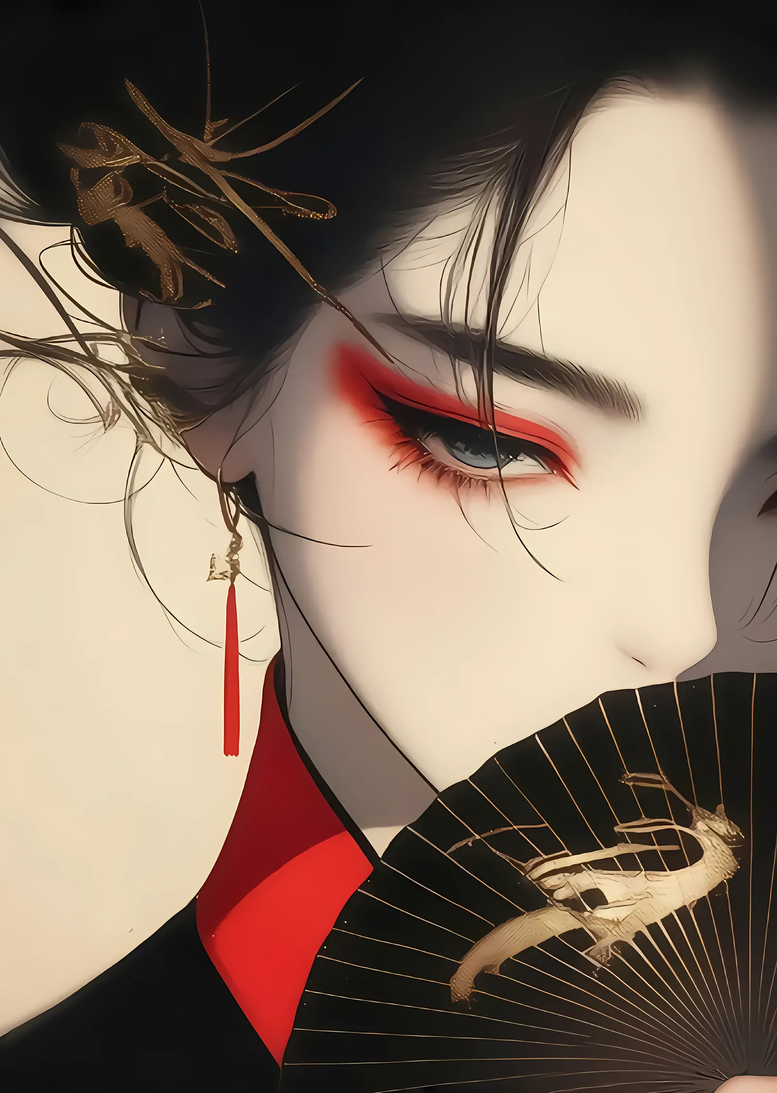 Geisha Portresi: Gizemli Güzellik metal tablo