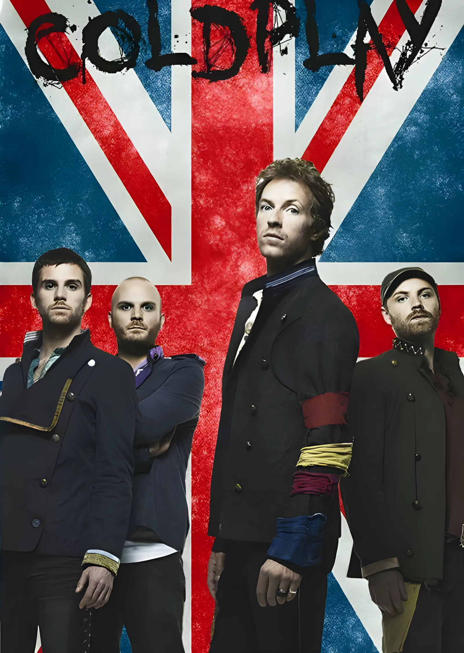 Coldplay: Union Jack metal tablo