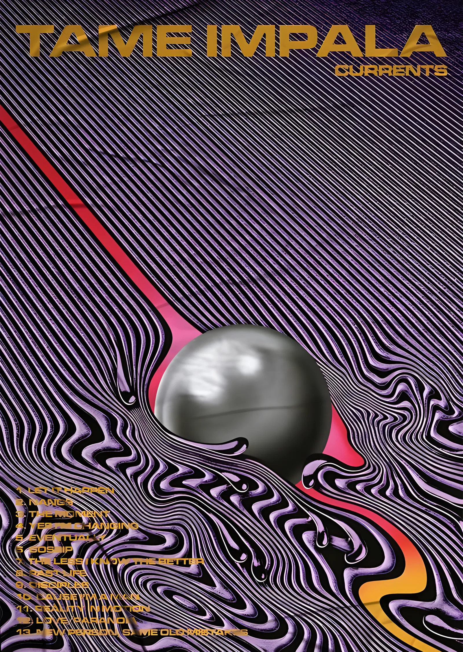 Tame Impala: Currents metal tablo