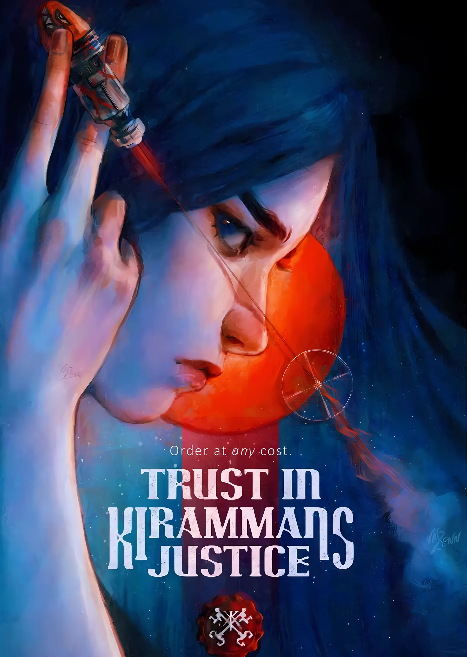 Trust in Krammand's Justice metal tablo
