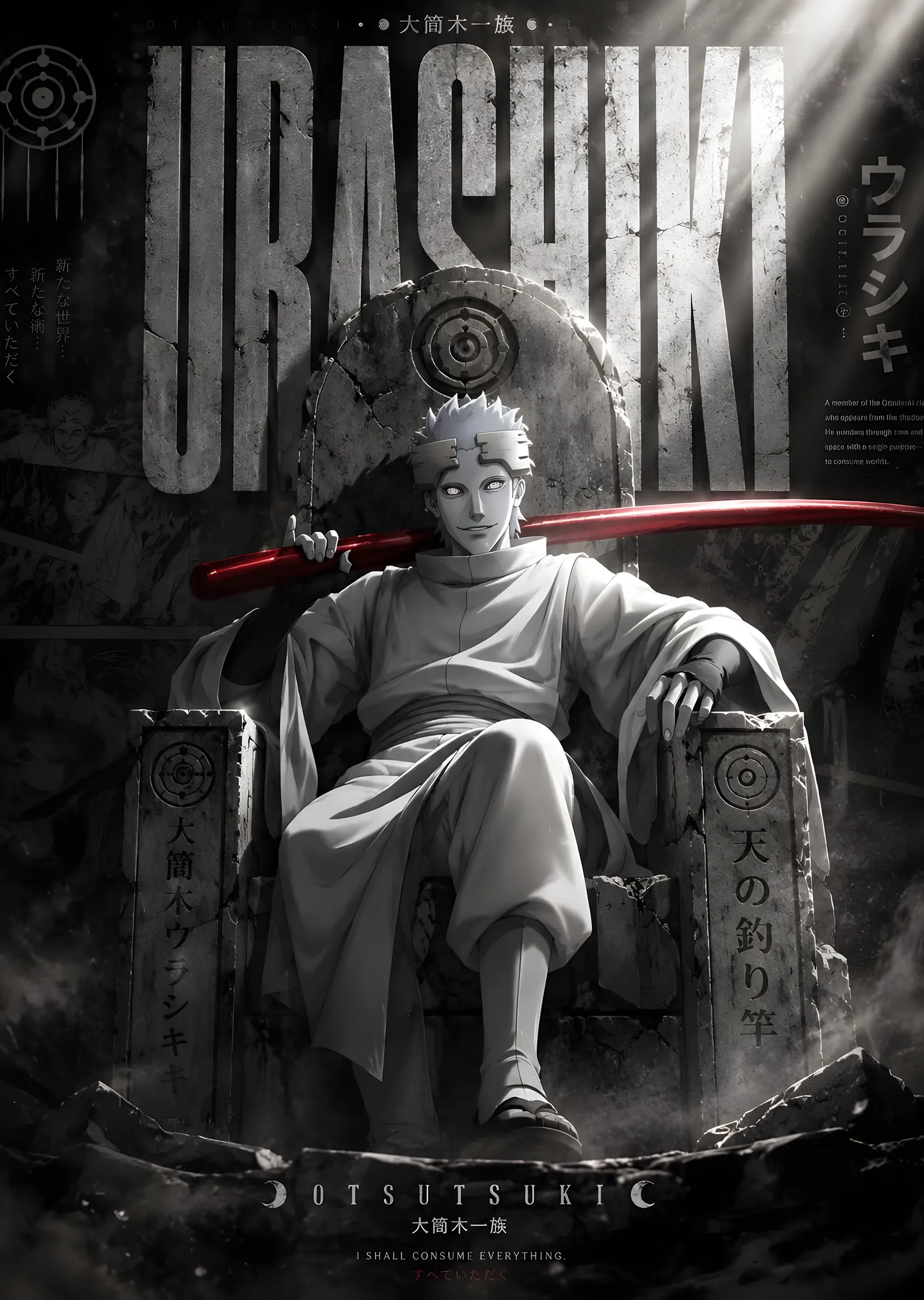 Urashiki Otsutsuki metal tablo